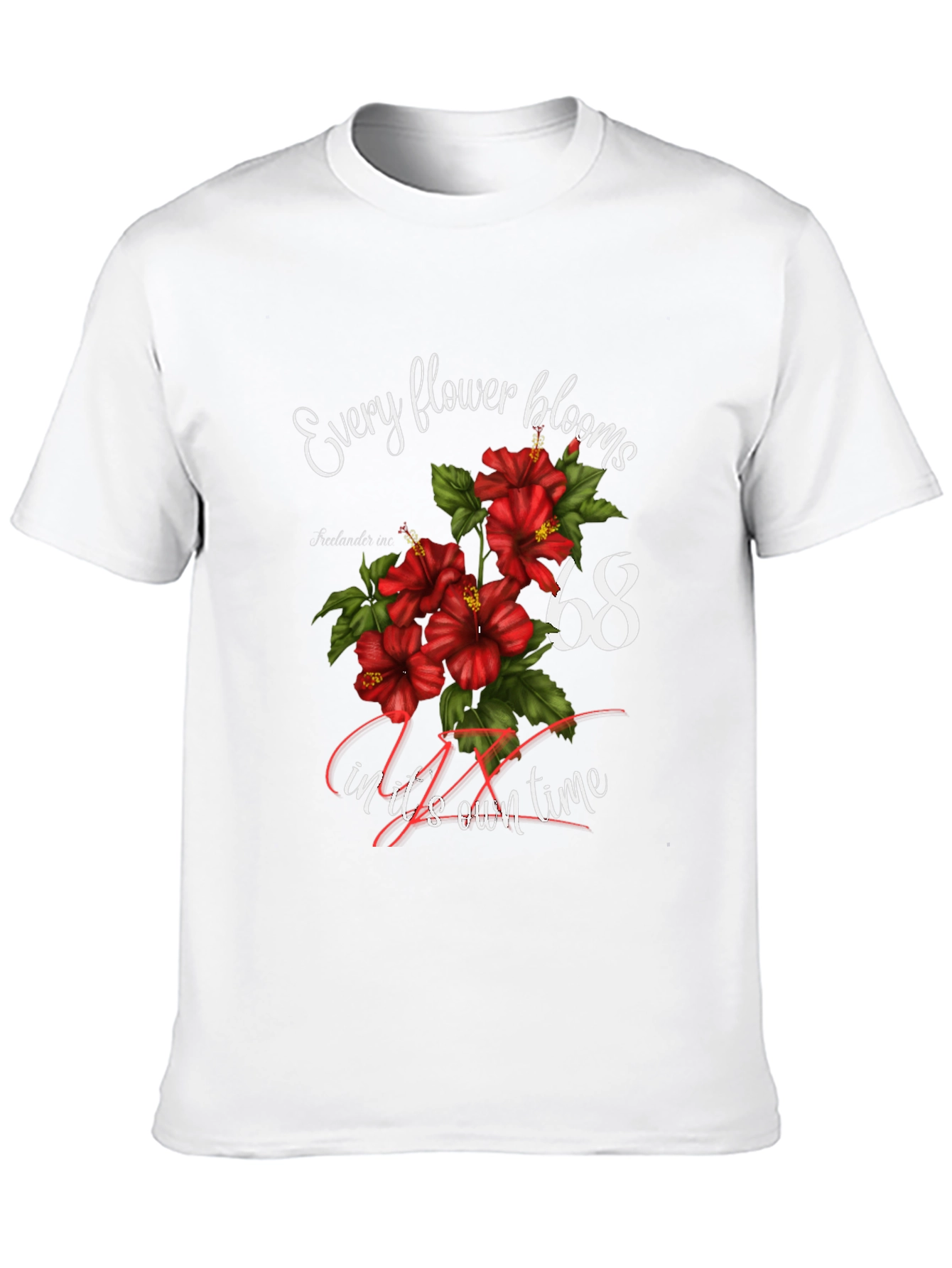 Floral Every flower blooms Black T-Shirt