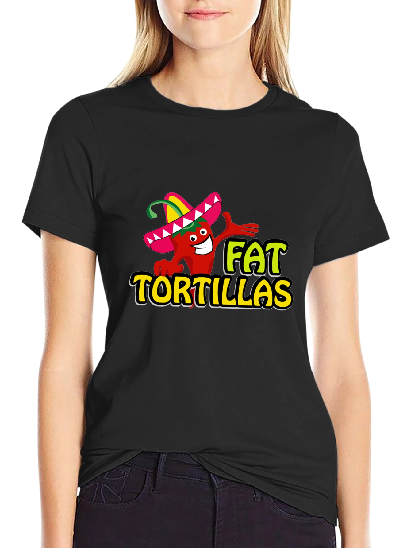 Fat Tortillas Graphic T-Shirt - Black