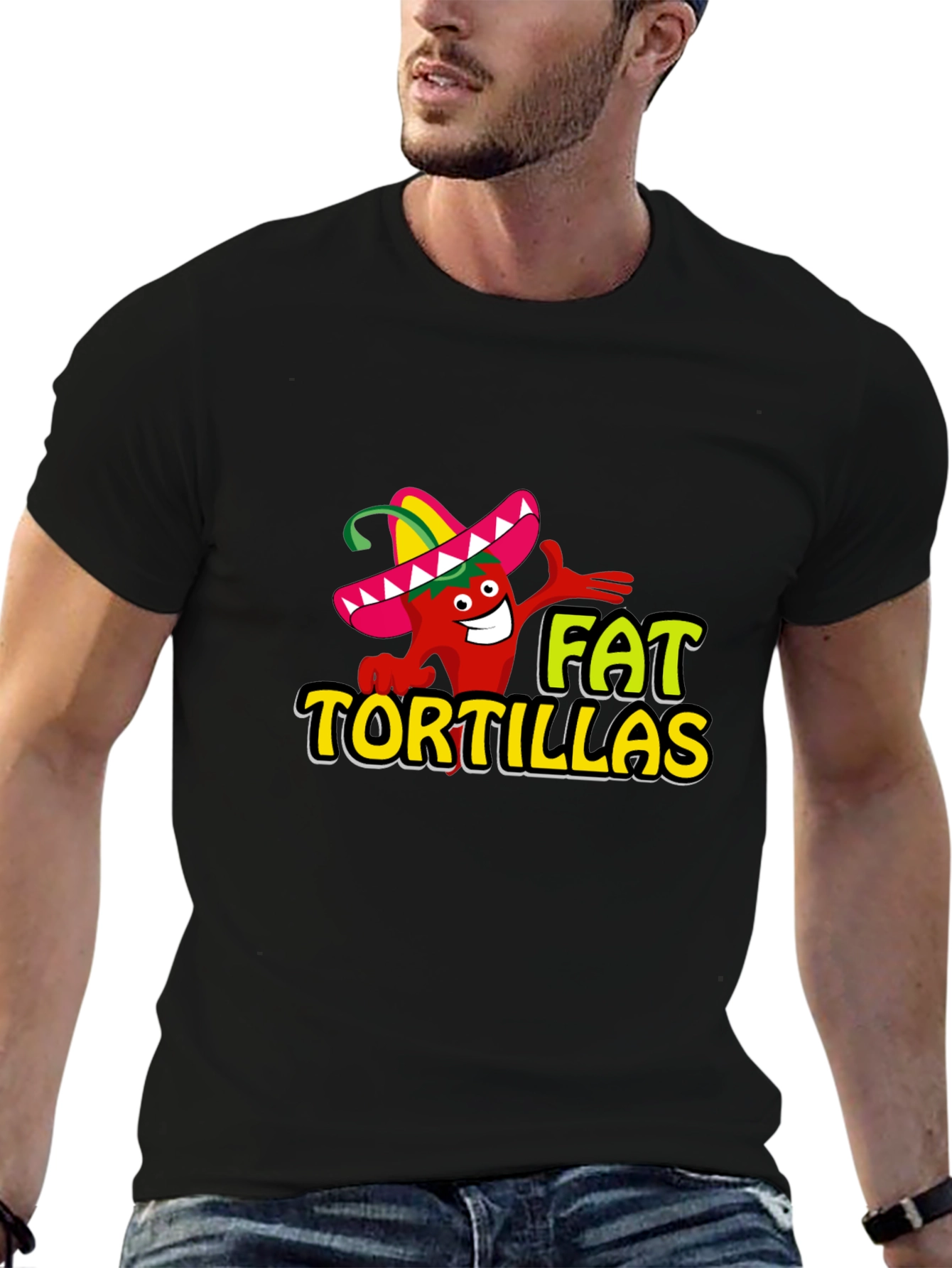 Fat Tortillas Graphic T-Shirt - Black