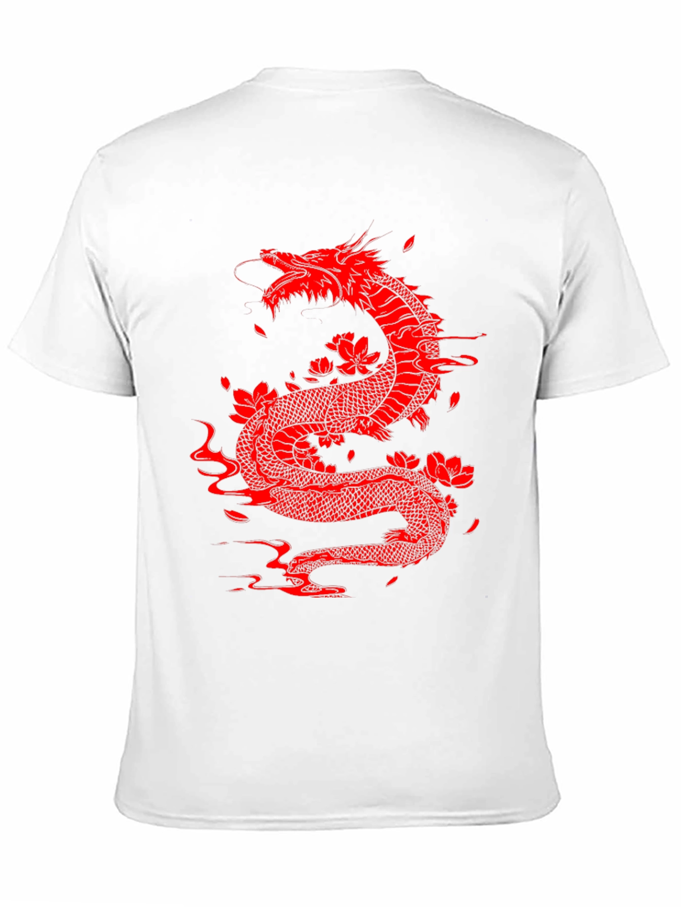 Red Dragon Graphic Tee - Black Cotton Blend Shirt
