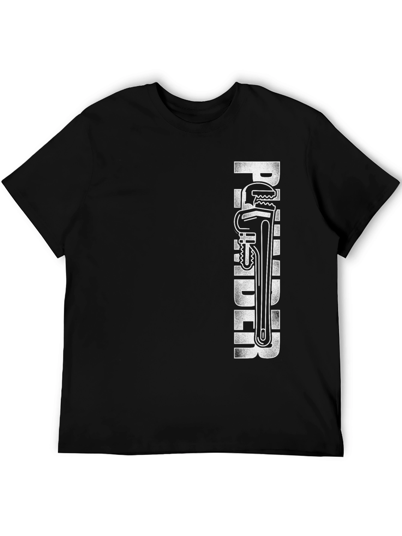 Plumber Graphic T-Shirt - Black Crew Neck Tee