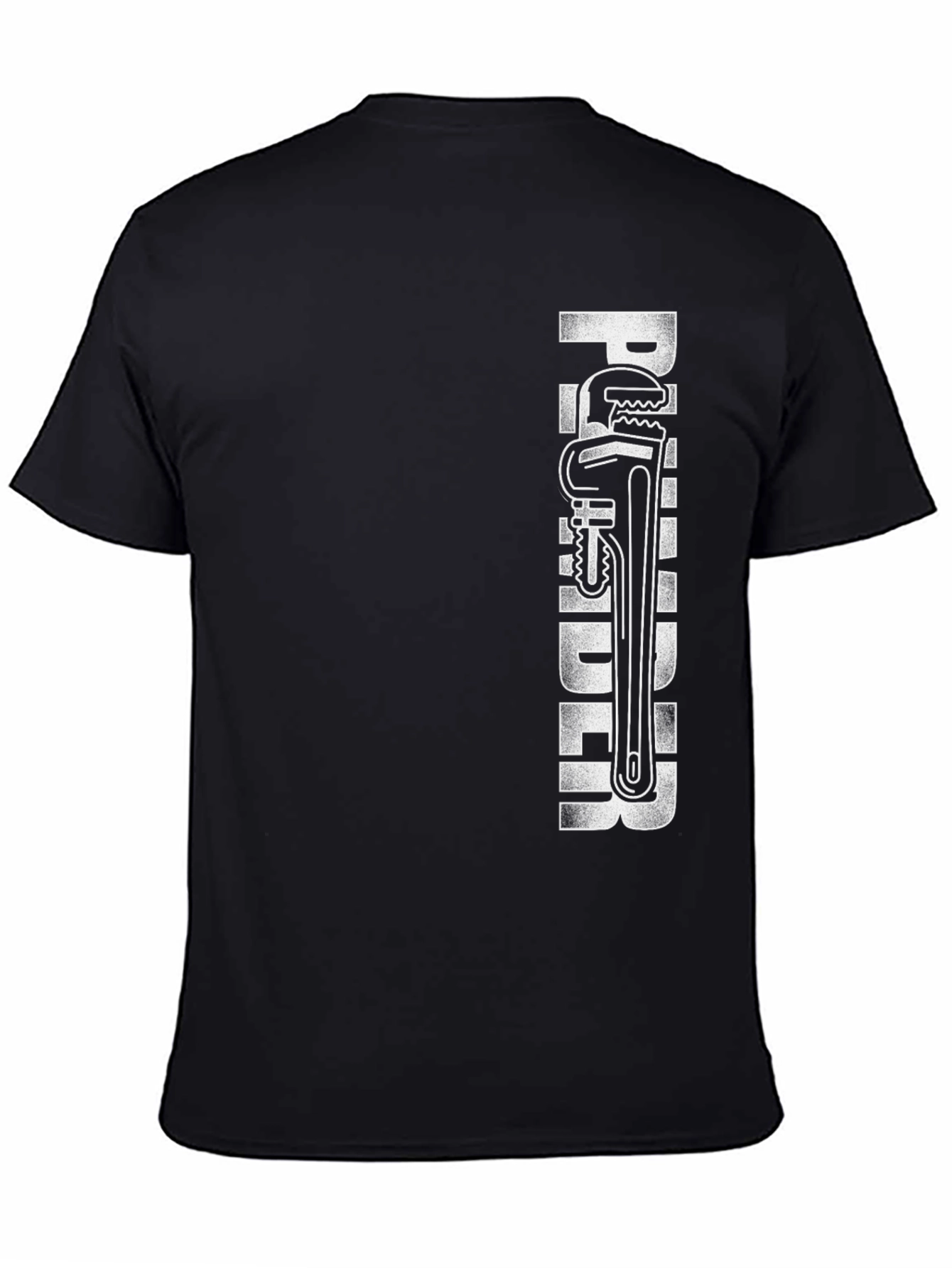 Plumber Graphic T-Shirt - Black Crew Neck Tee