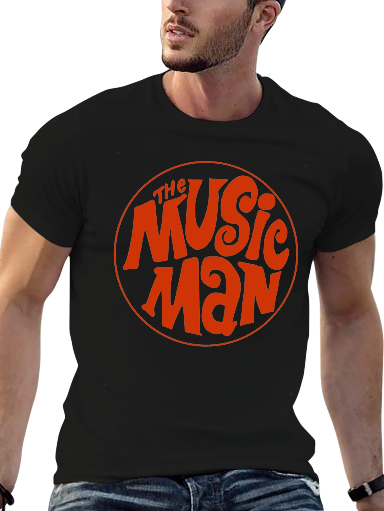 The Music Man Retro Style Black T-Shirt