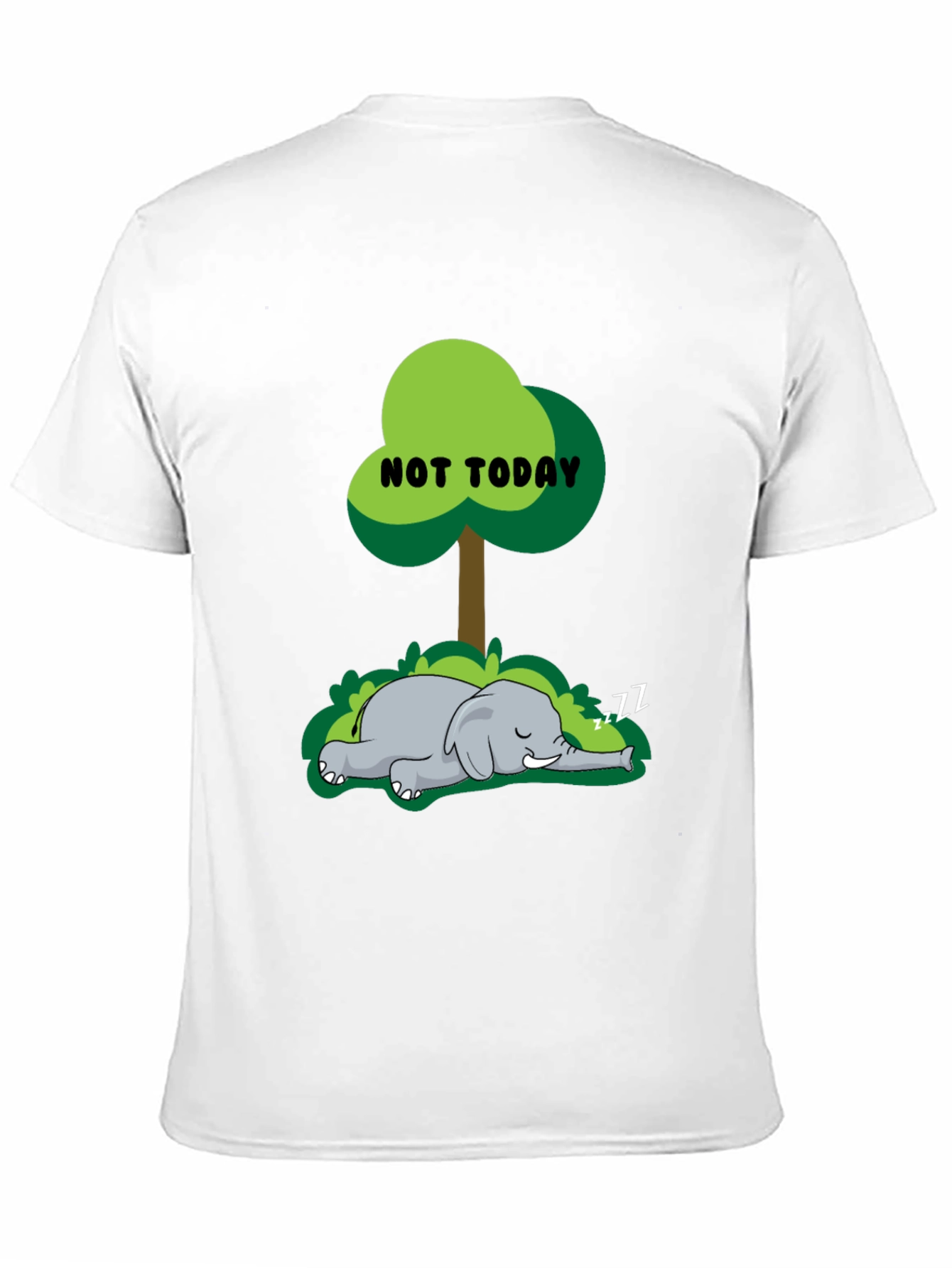 Not Today Elephant Graphic T-Shirt
