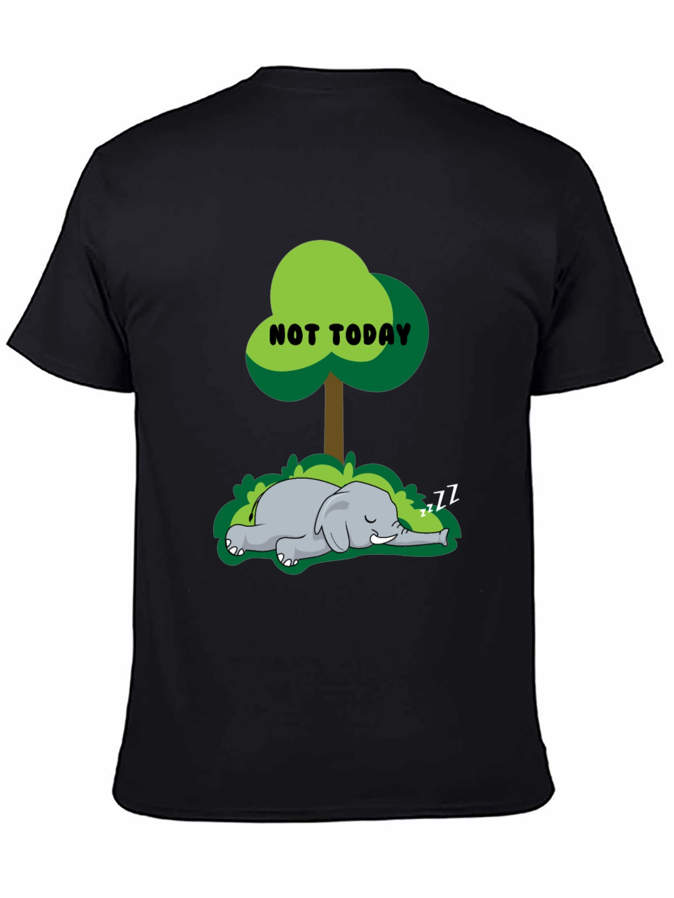 Not Today Elephant Graphic T-Shirt