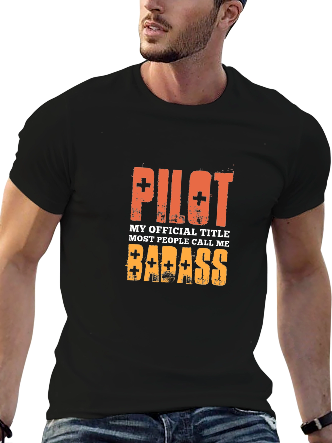 Pilot Badass Graphic T-Shirt - Mens