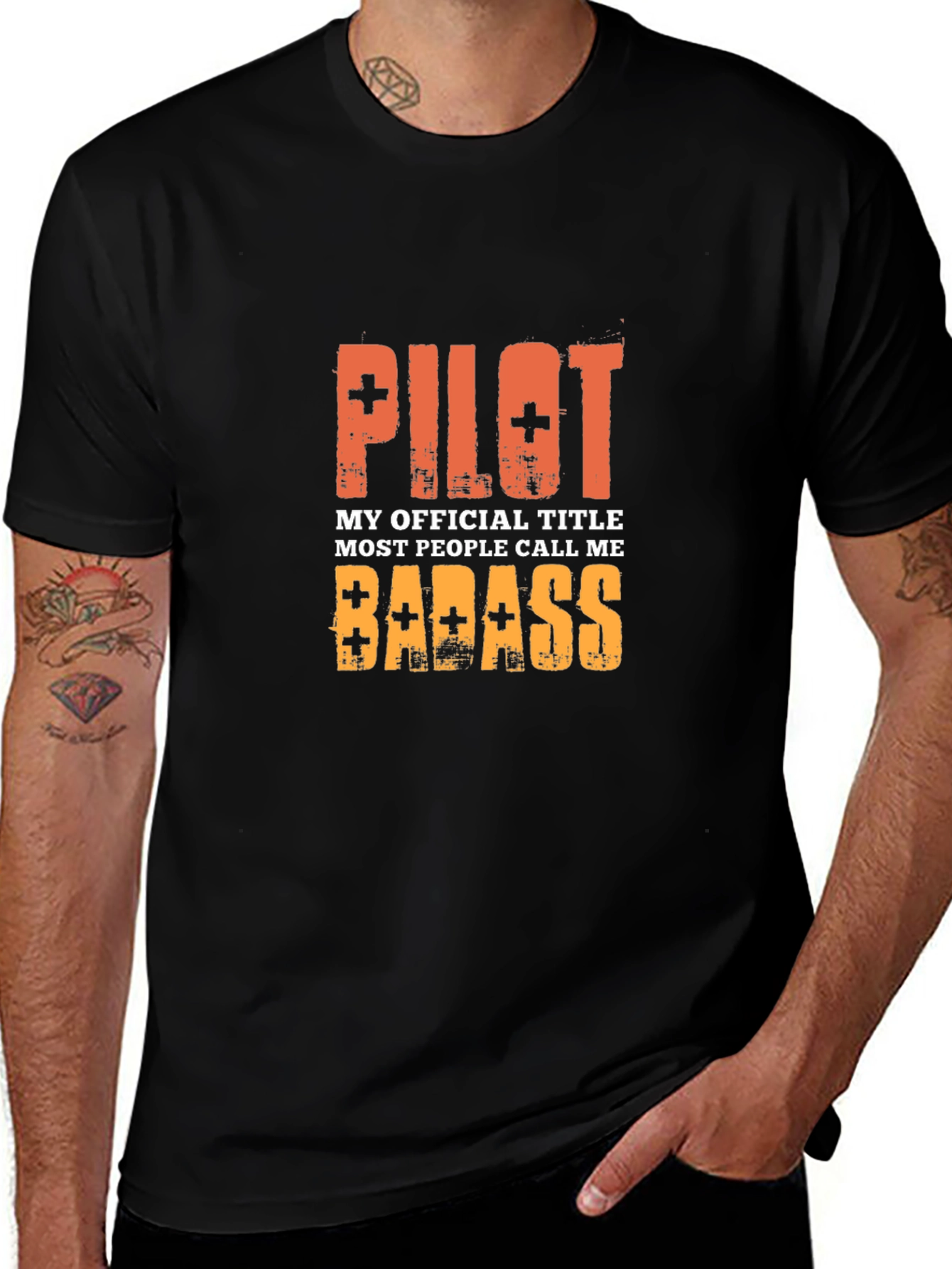 Pilot Badass Graphic T-Shirt - Mens