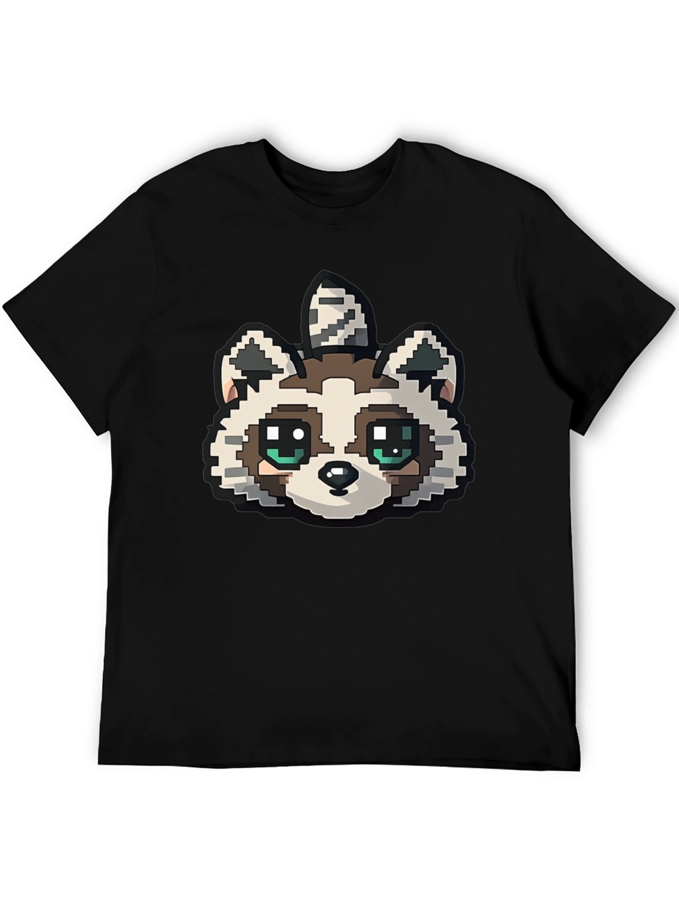 Pixelated Raccoon Graphic Tee
