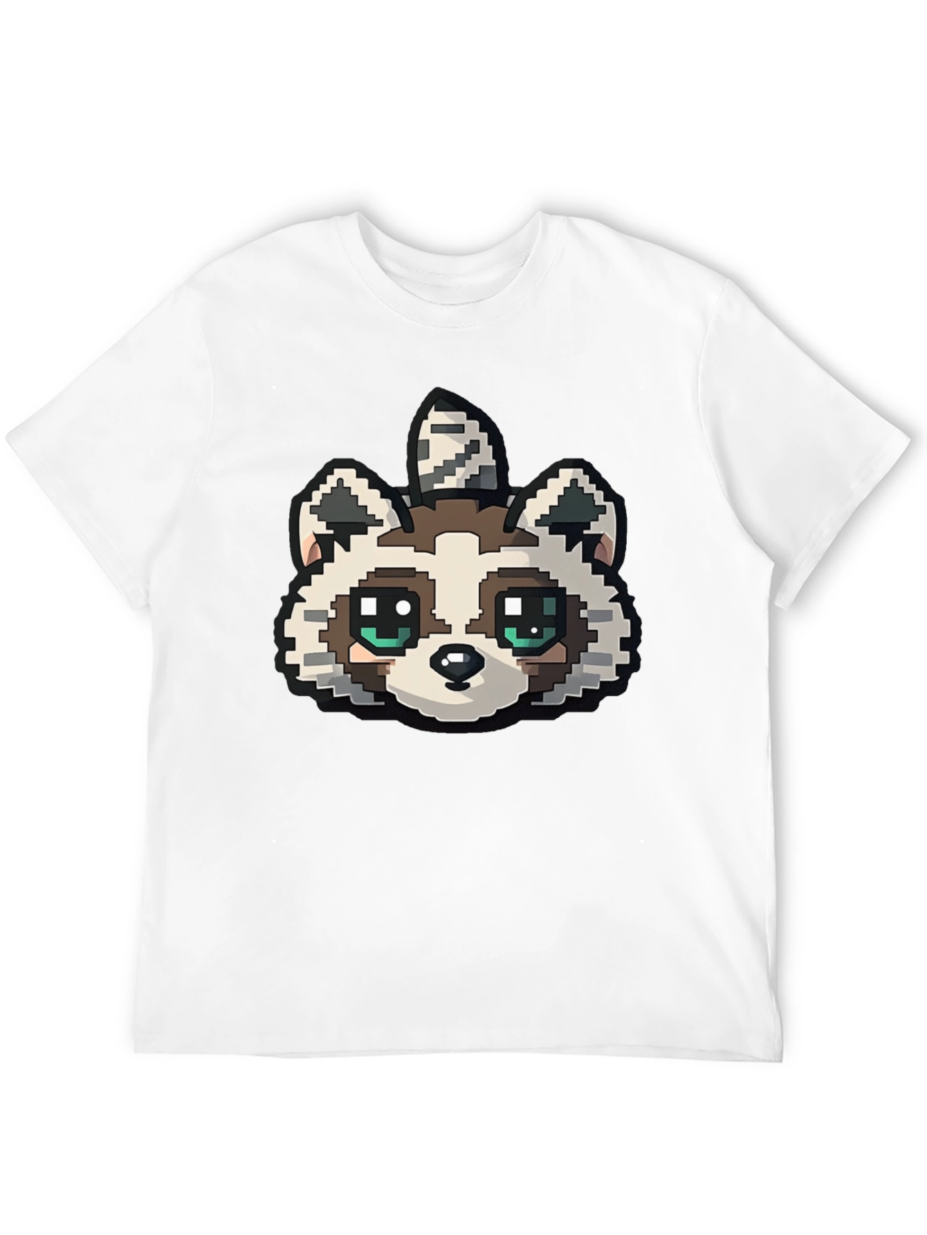Pixelated Raccoon Graphic Tee