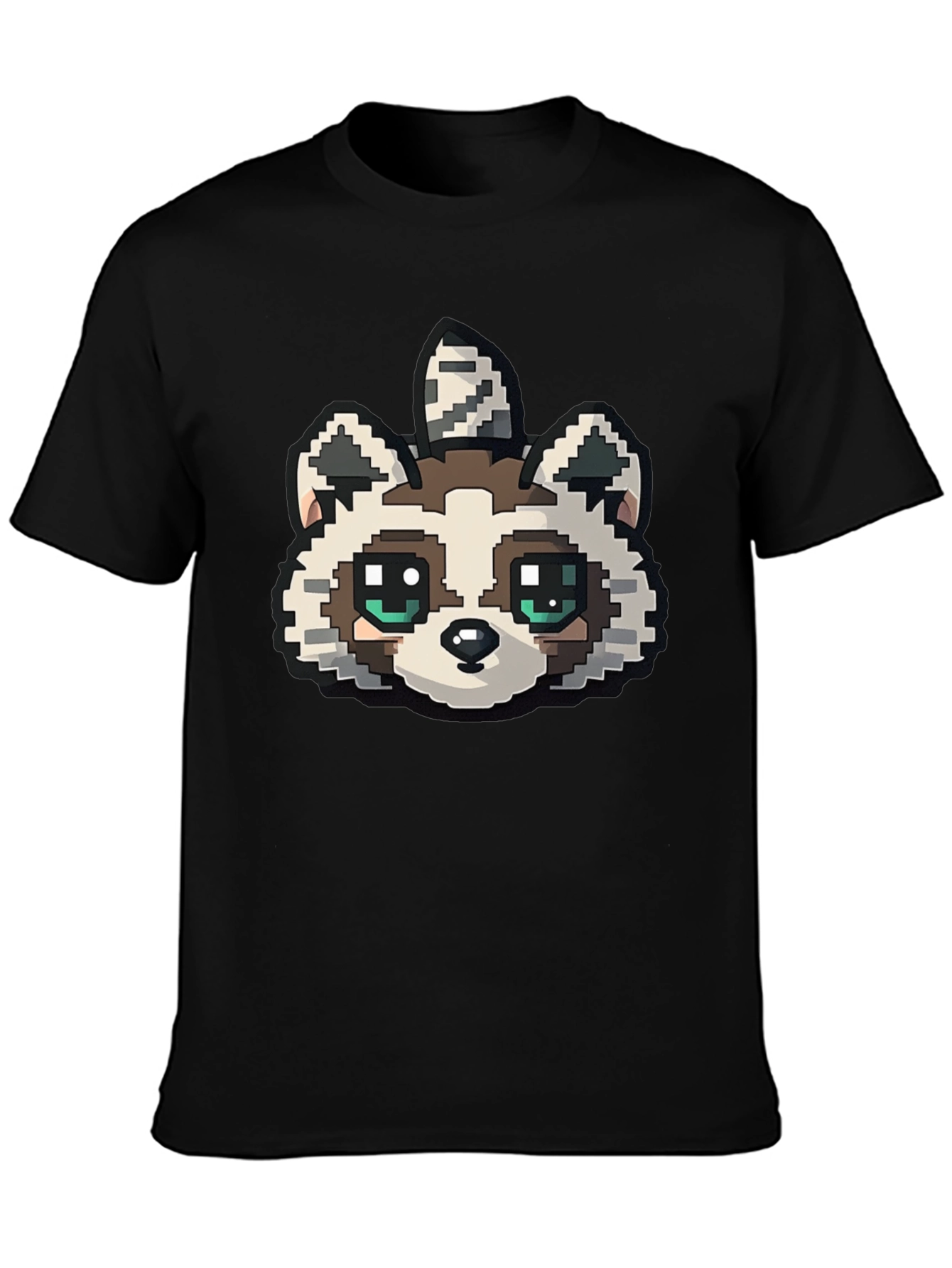 Pixelated Raccoon Graphic Tee