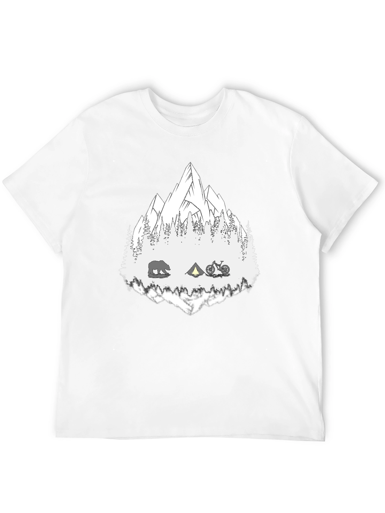 Mountain Adventure Black Graphic T-Shirt