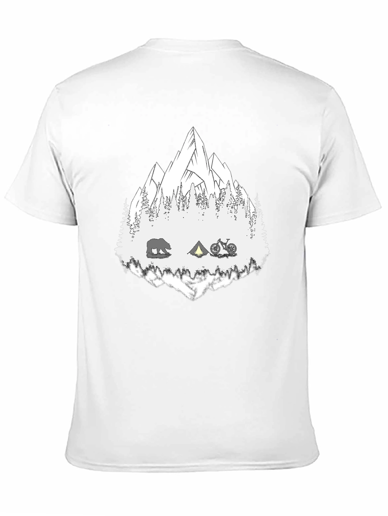 Mountain Adventure Black Graphic T-Shirt
