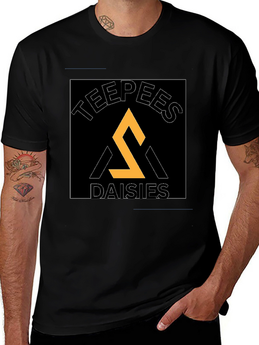 Teepees Daisies Black T-Shirt
