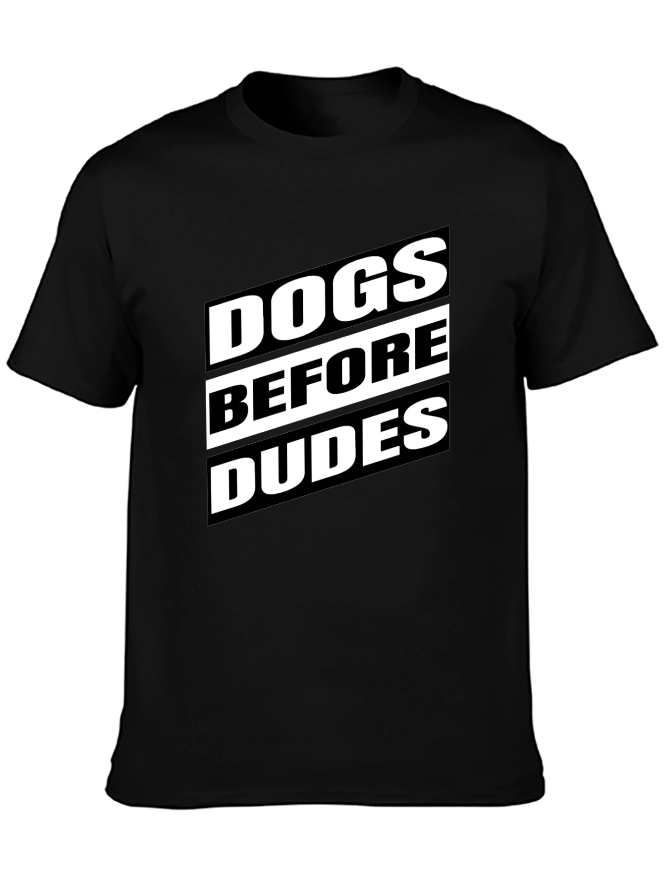 Dogs Before Dudes Graphic T-Shirt - Black