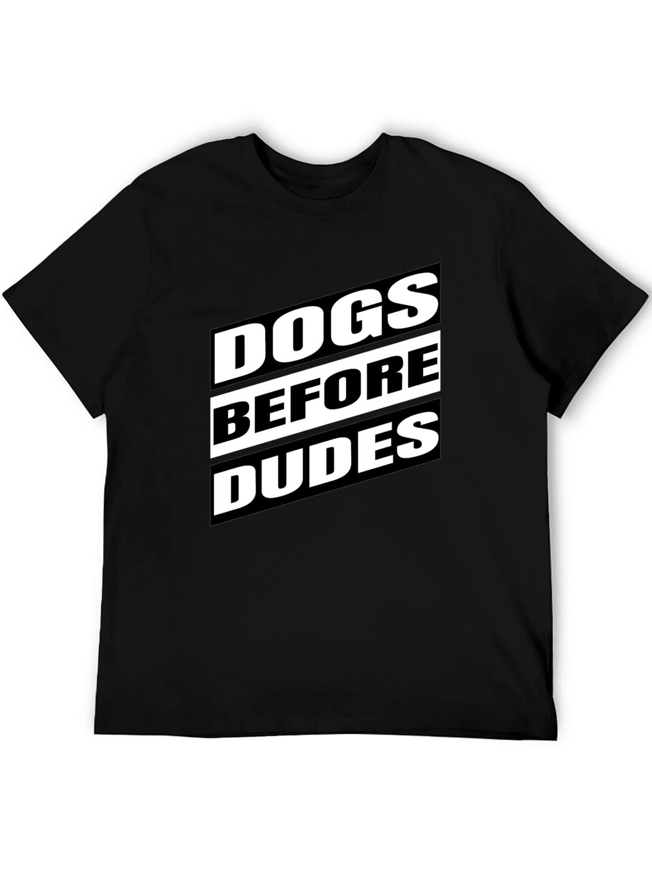 Dogs Before Dudes Graphic T-Shirt - Black