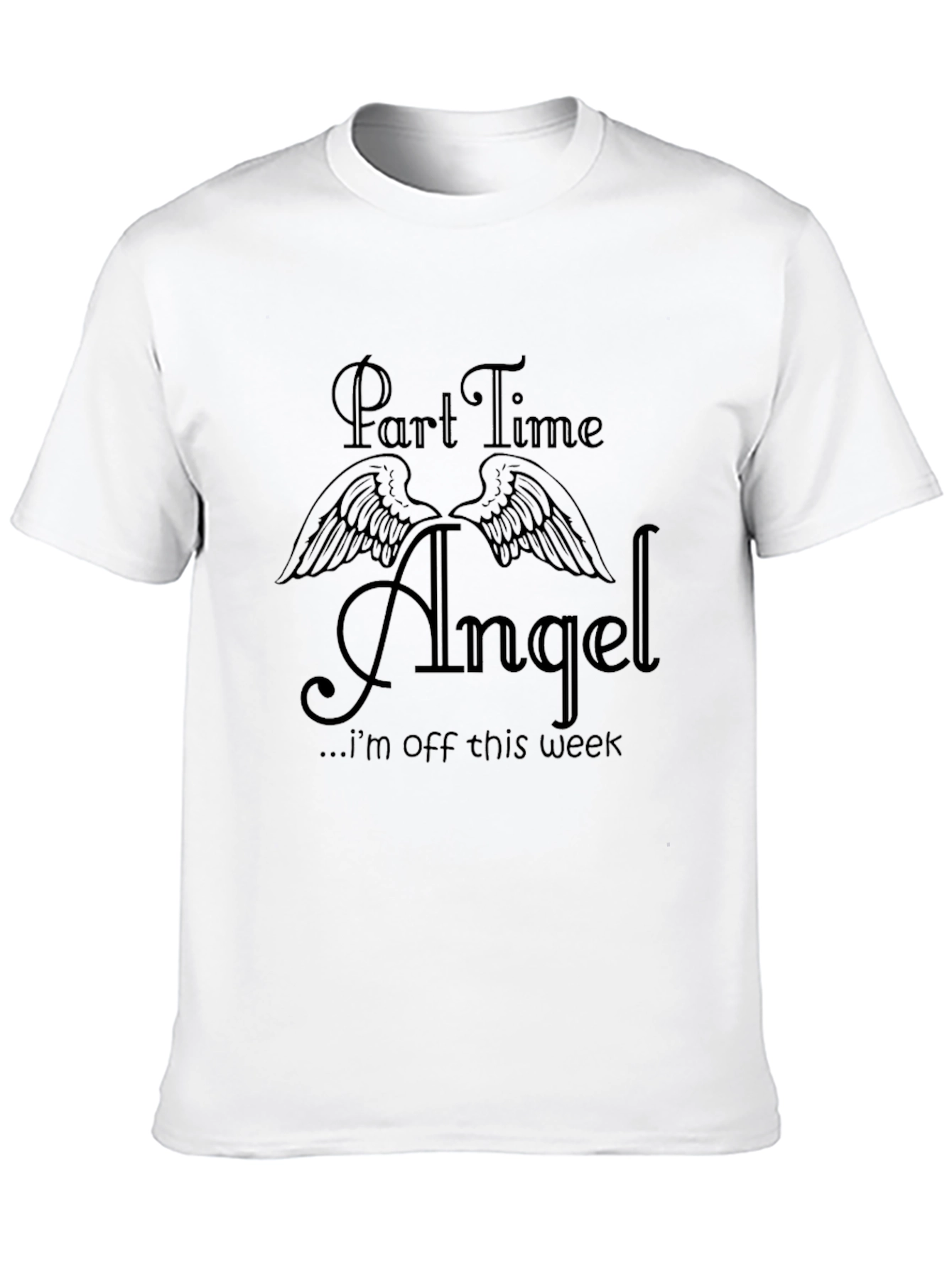 Part Time Angel Graphic T-Shirt - Black