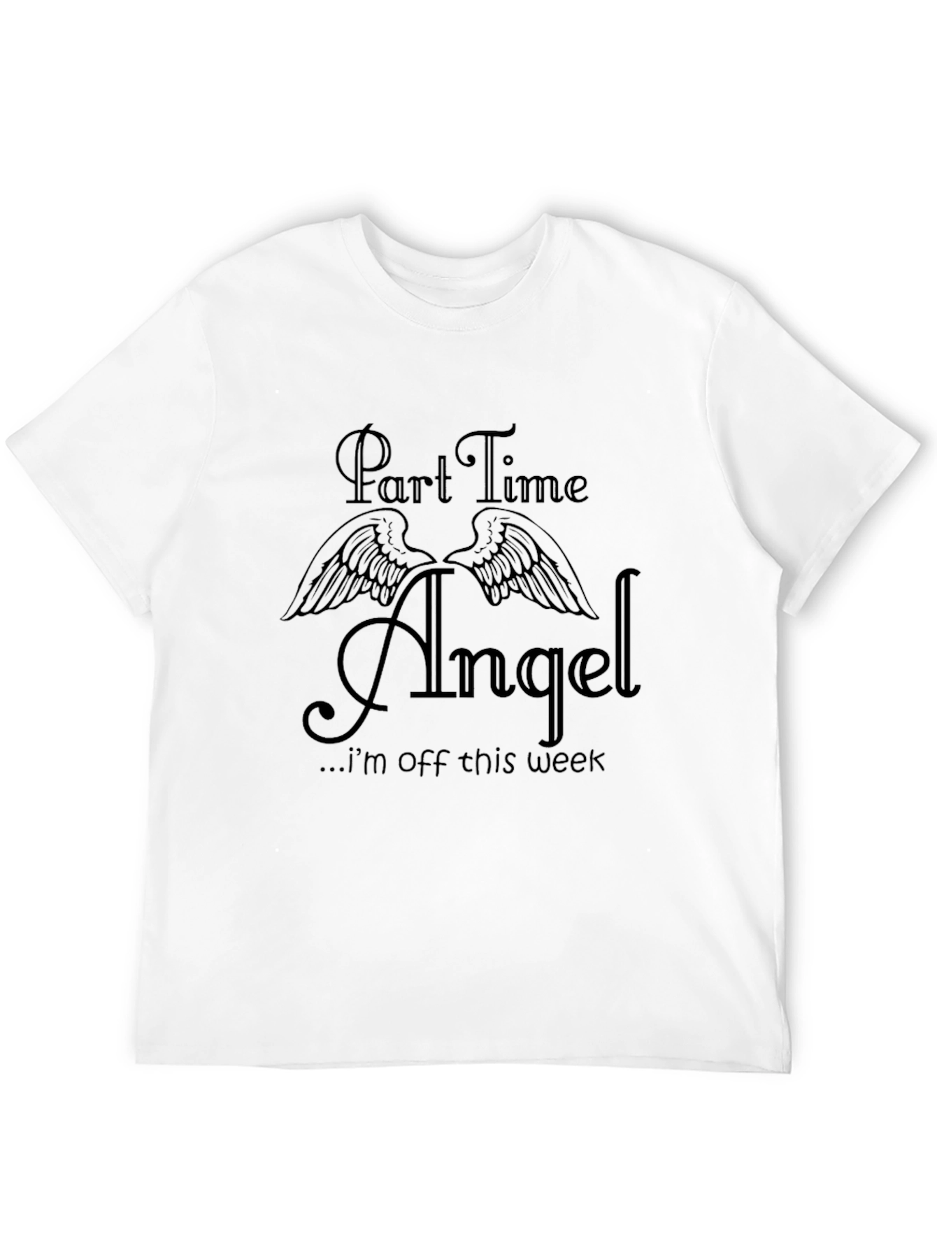 Part Time Angel Graphic T-Shirt - Black
