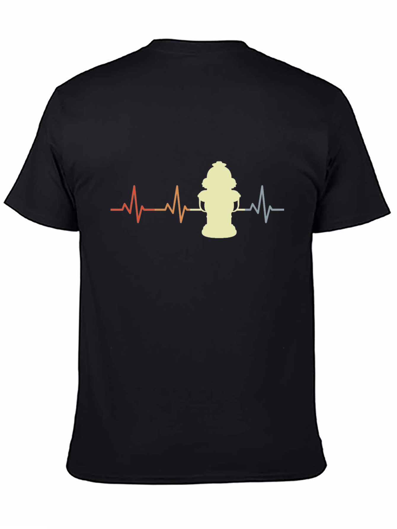 Fire Hydrant Heartbeat T-Shirt - Black