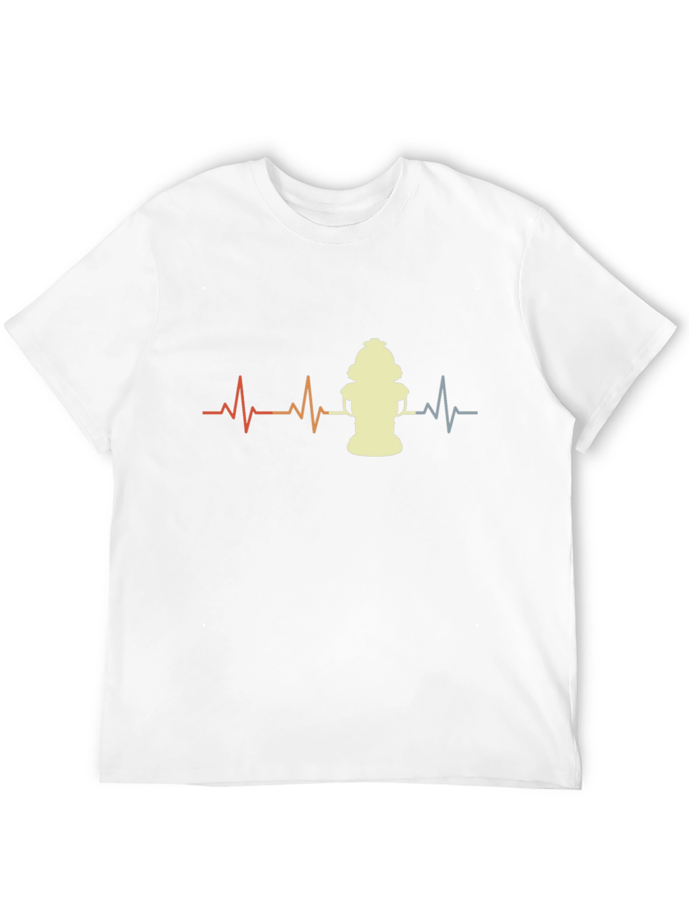 Fire Hydrant Heartbeat T-Shirt - Black