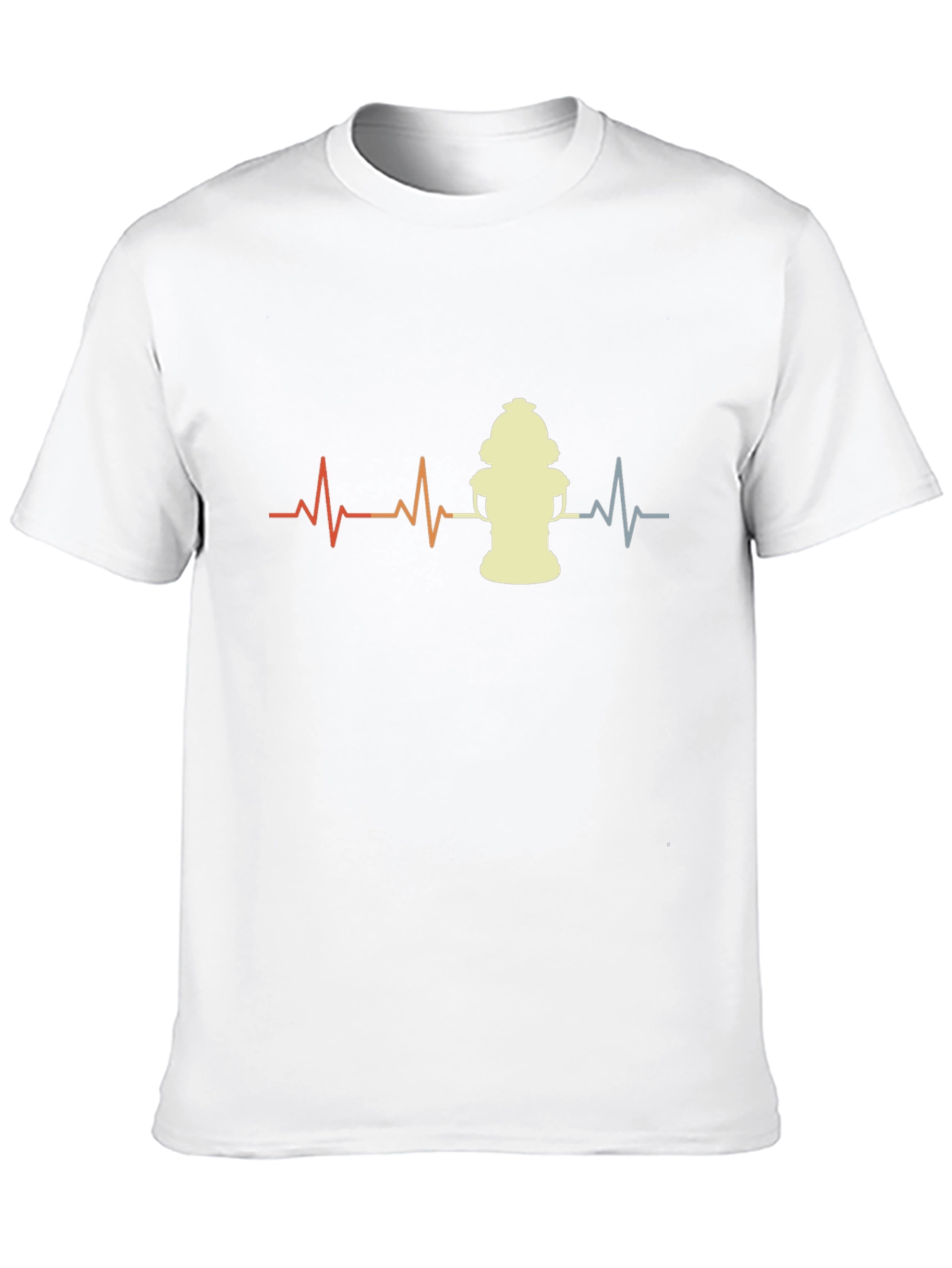 Fire Hydrant Heartbeat T-Shirt - Black