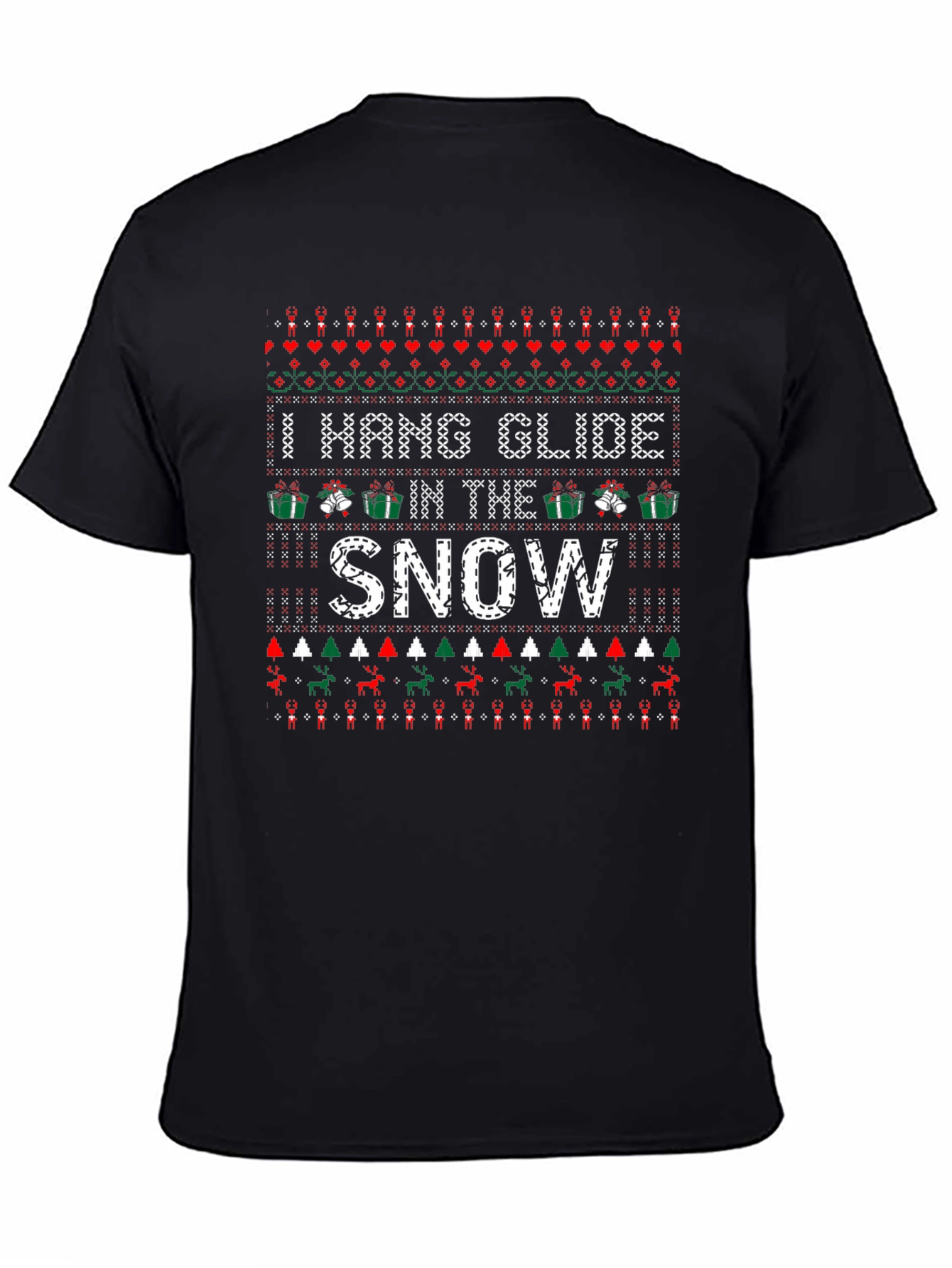 I Hang Glide in the Snow Ugly Christmas T-Shirt