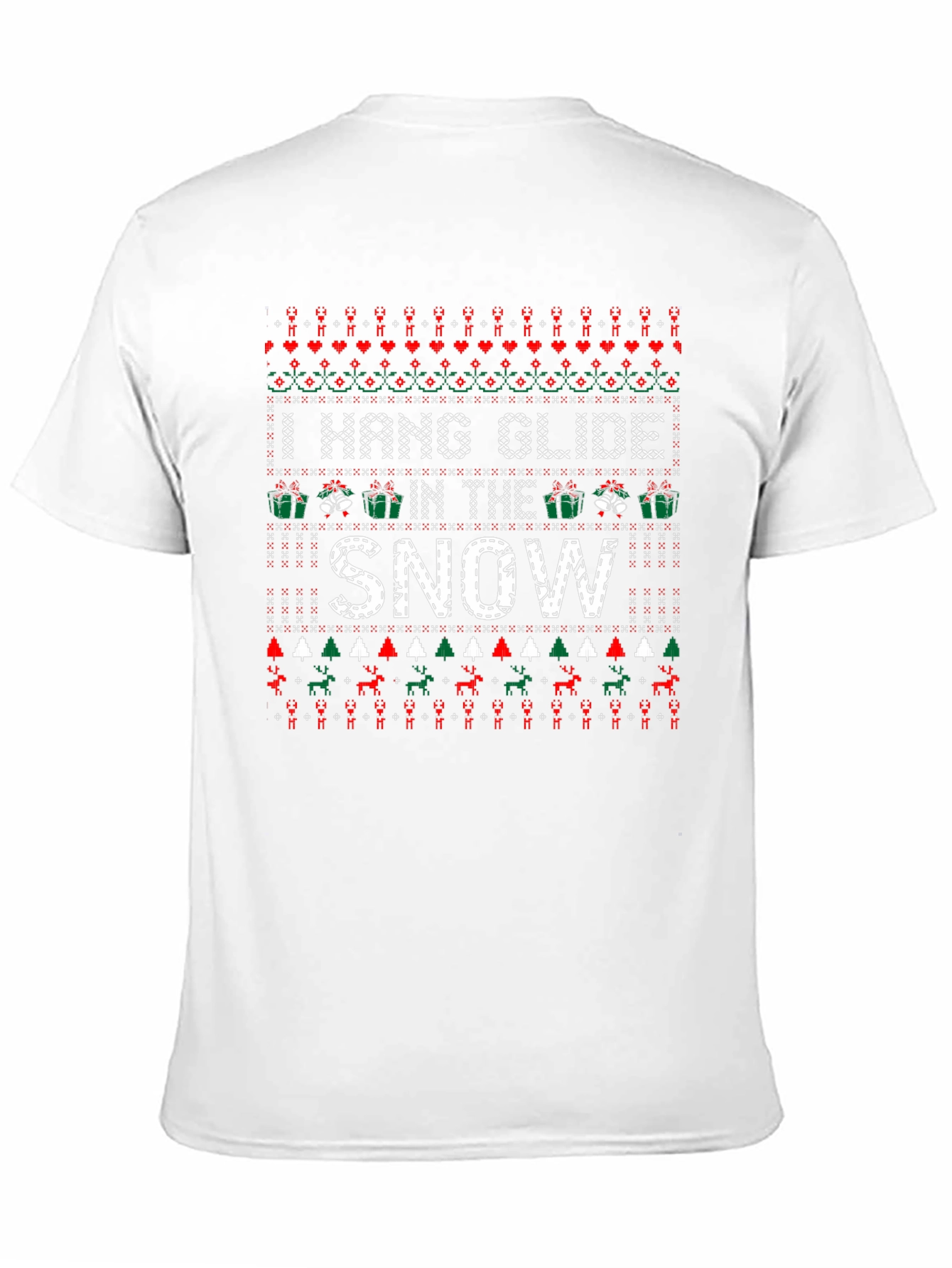 I Hang Glide in the Snow Ugly Christmas T-Shirt