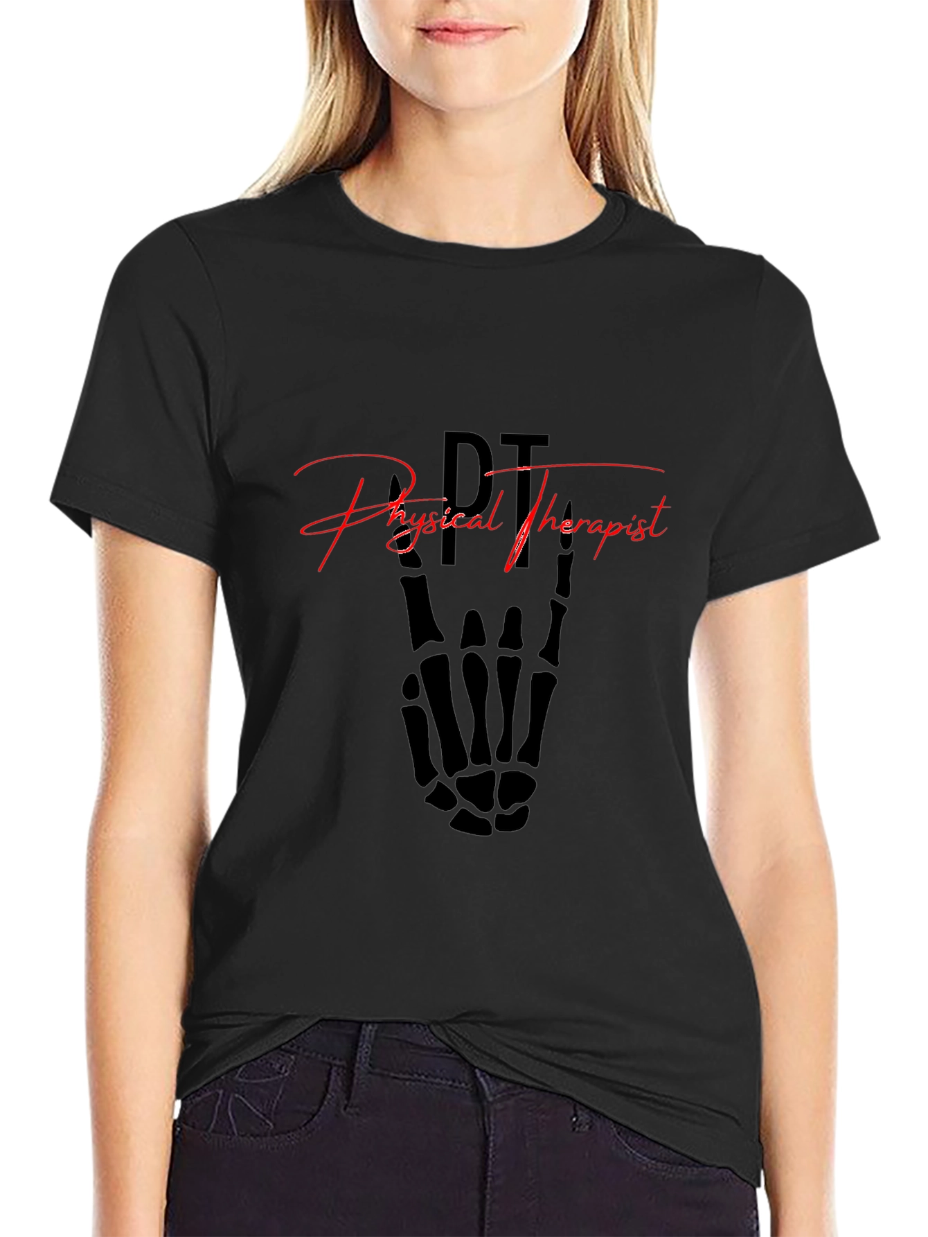 Physical Therapist Skeleton Hand T-Shirt
