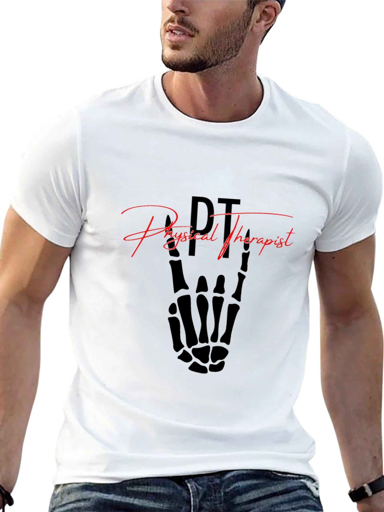 Physical Therapist Skeleton Hand T-Shirt