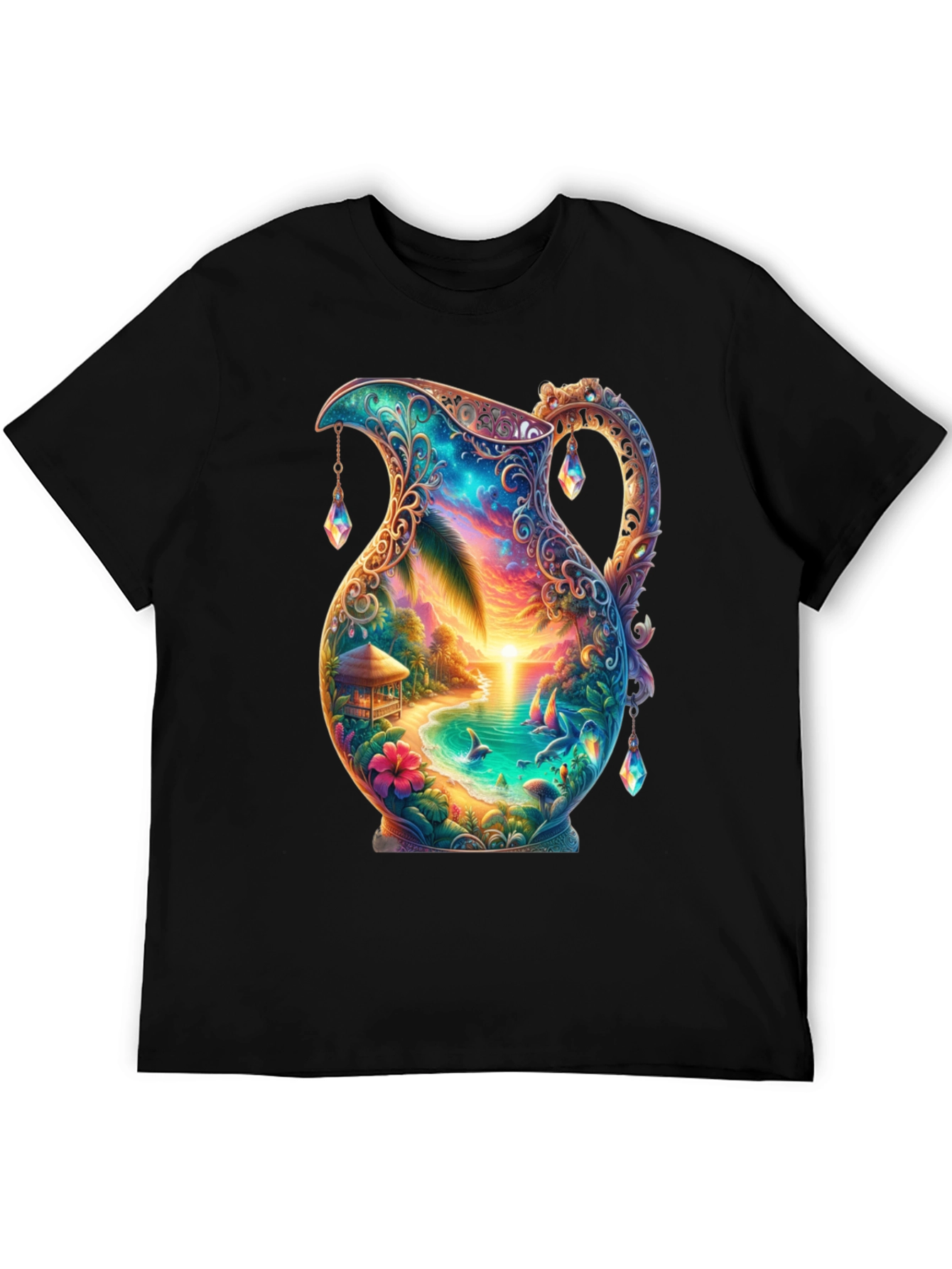 Tropical Beach Pitcher Graphic Tee