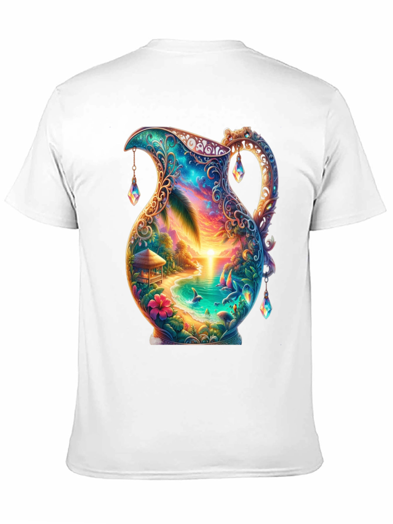 Tropical Beach Pitcher Graphic Tee