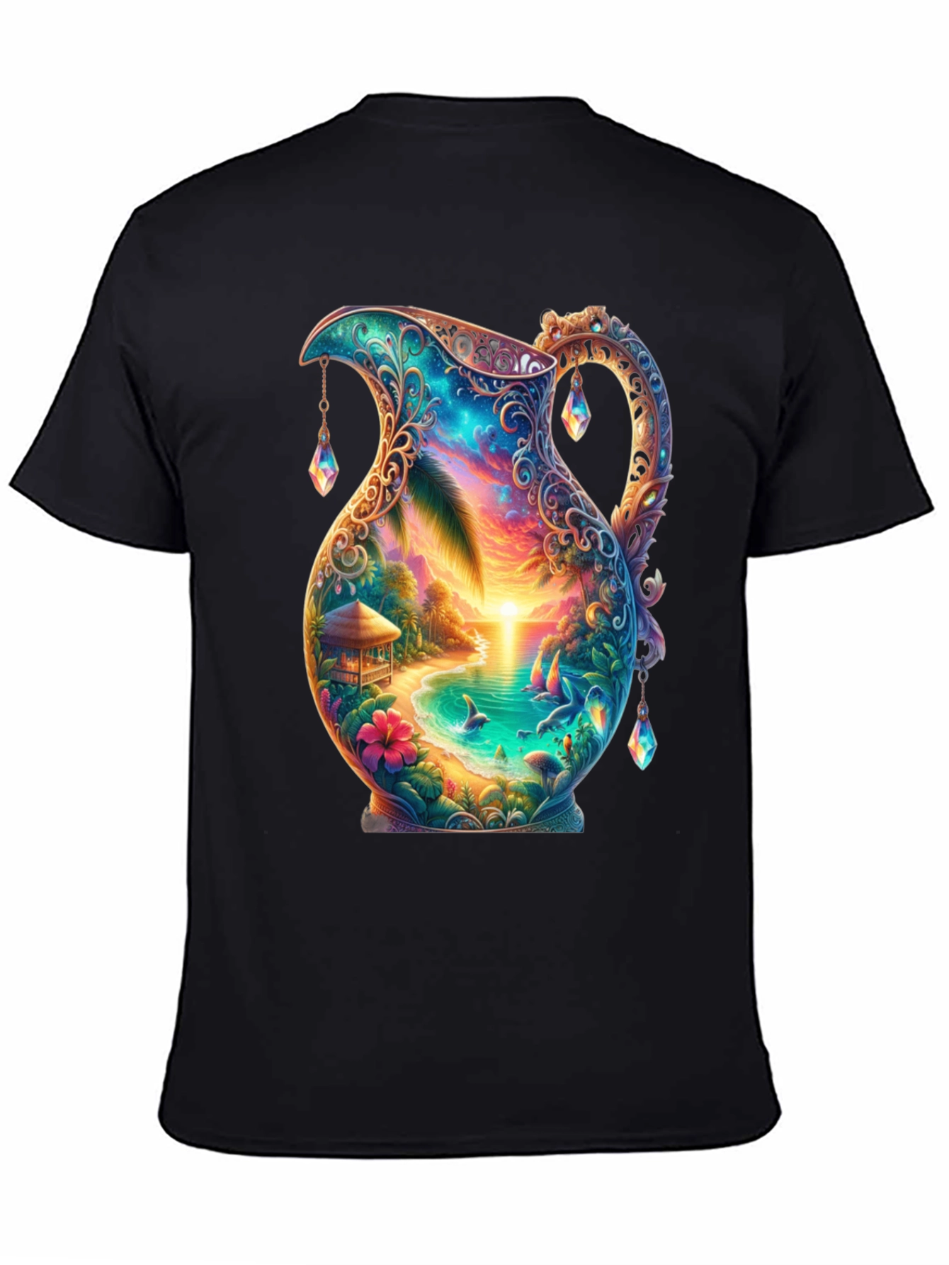 Tropical Beach Pitcher Graphic Tee