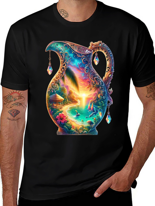 Tropical Beach Pitcher Graphic Tee