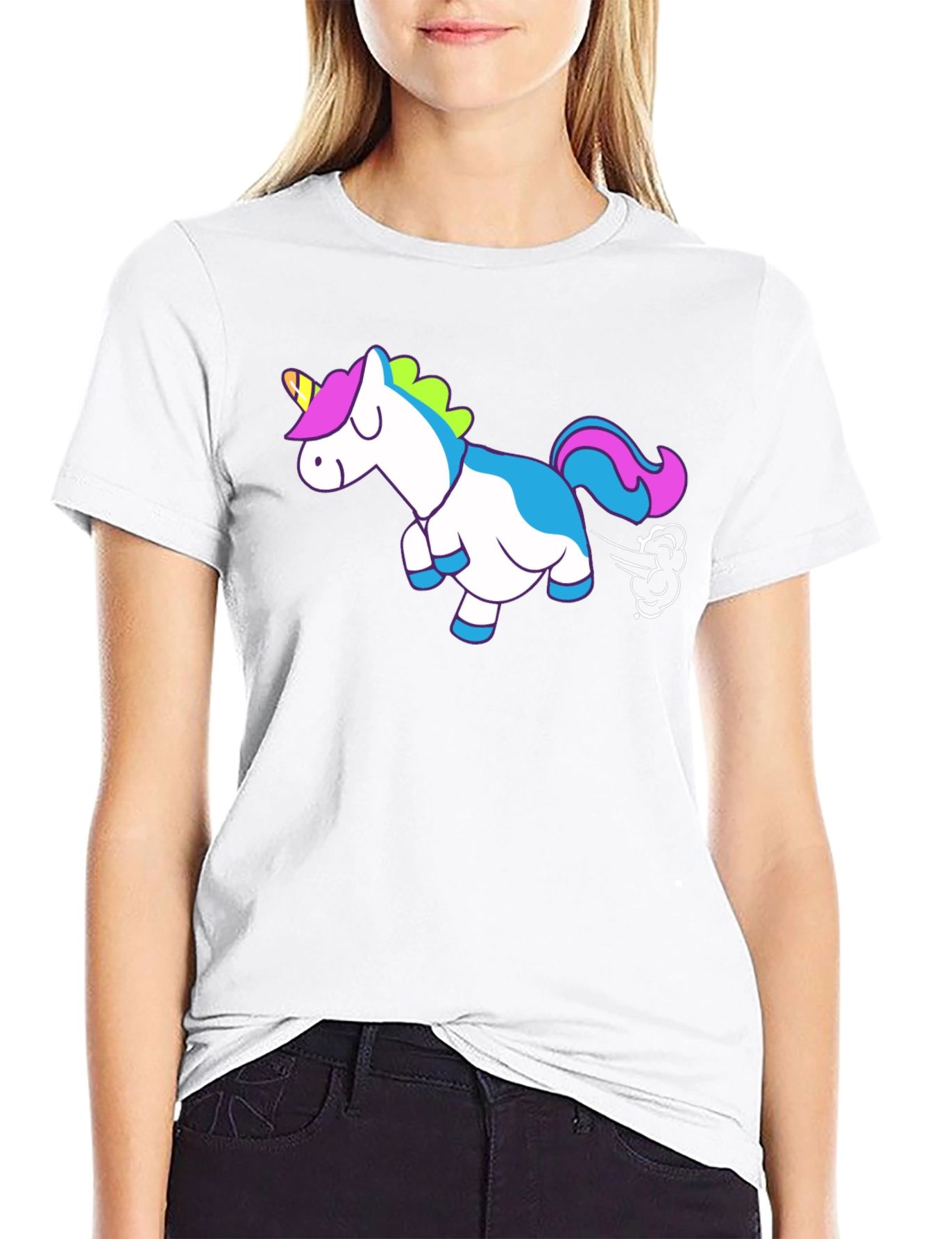 Funny Farting Unicorn Graphic T-Shirt