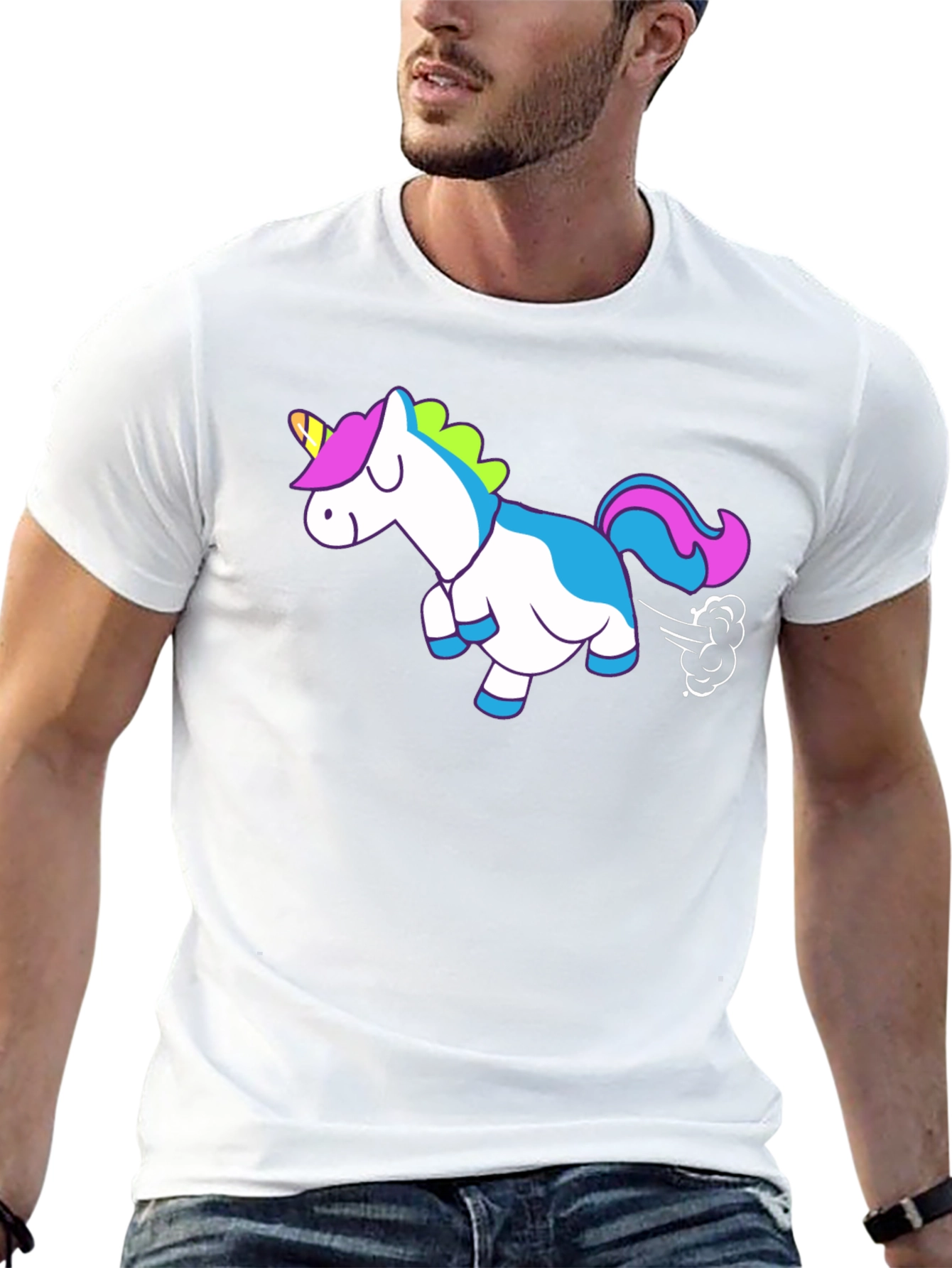 Funny Farting Unicorn Graphic T-Shirt