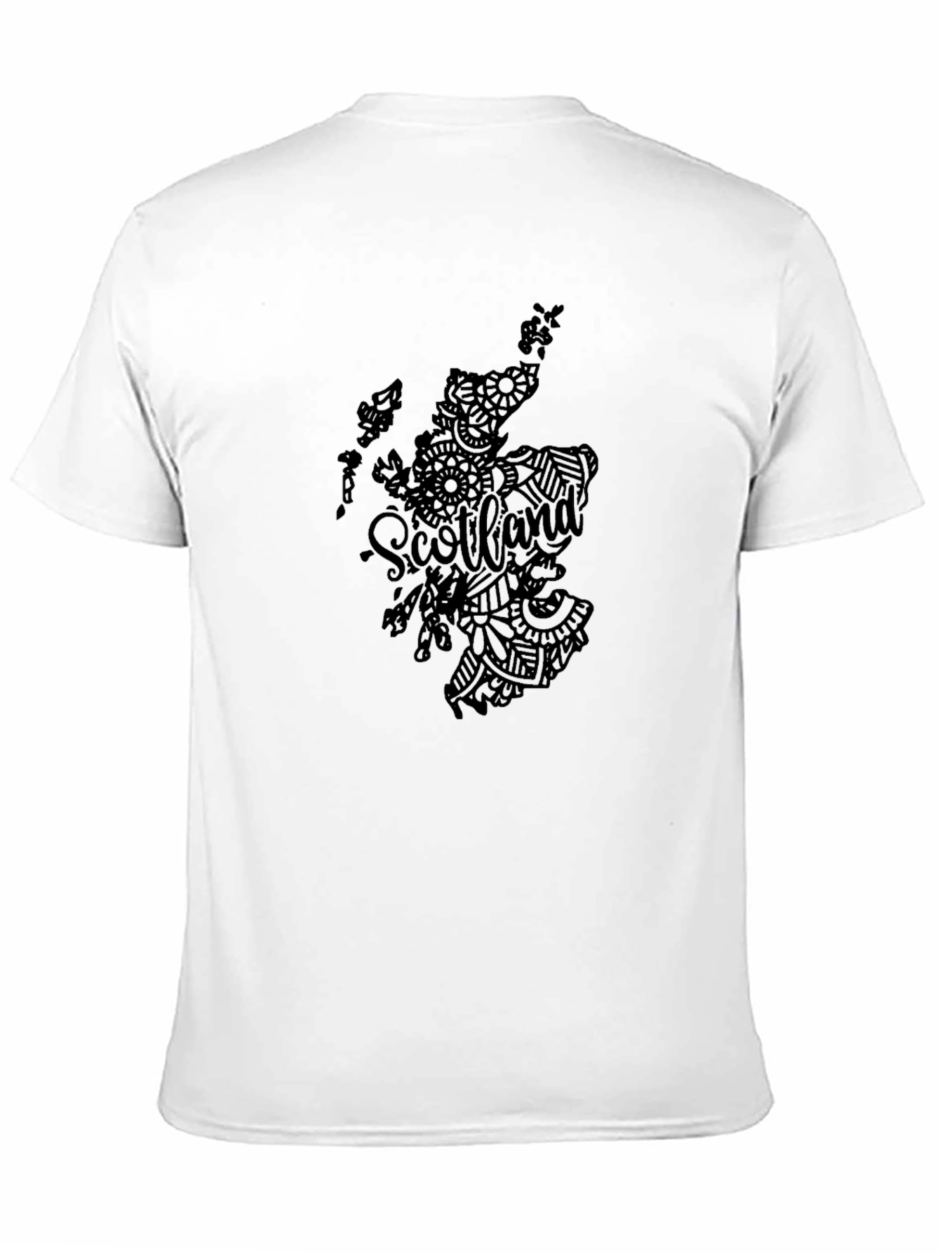 Scotland Map T-Shirt - Black Graphic Tee