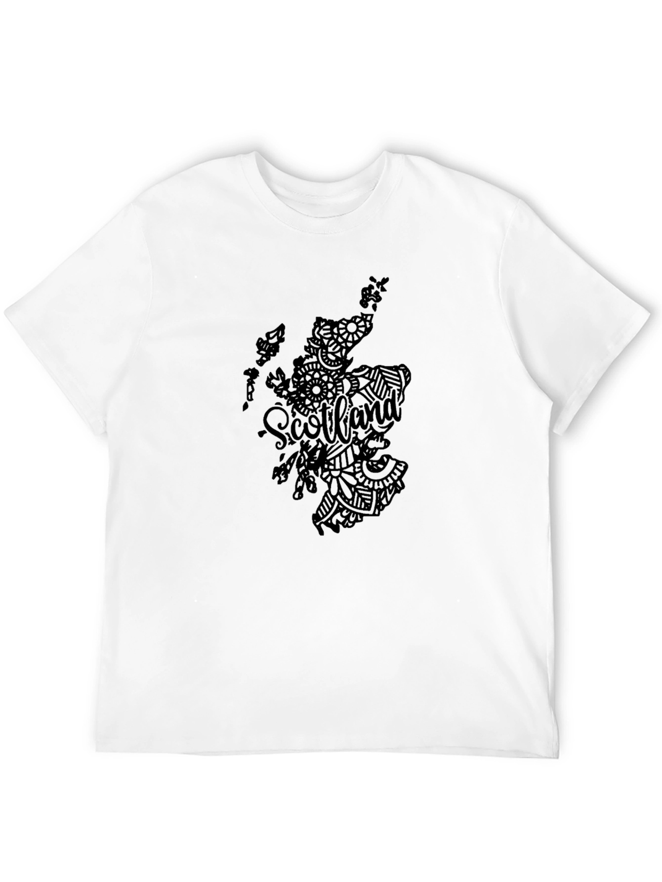 Scotland Map T-Shirt - Black Graphic Tee