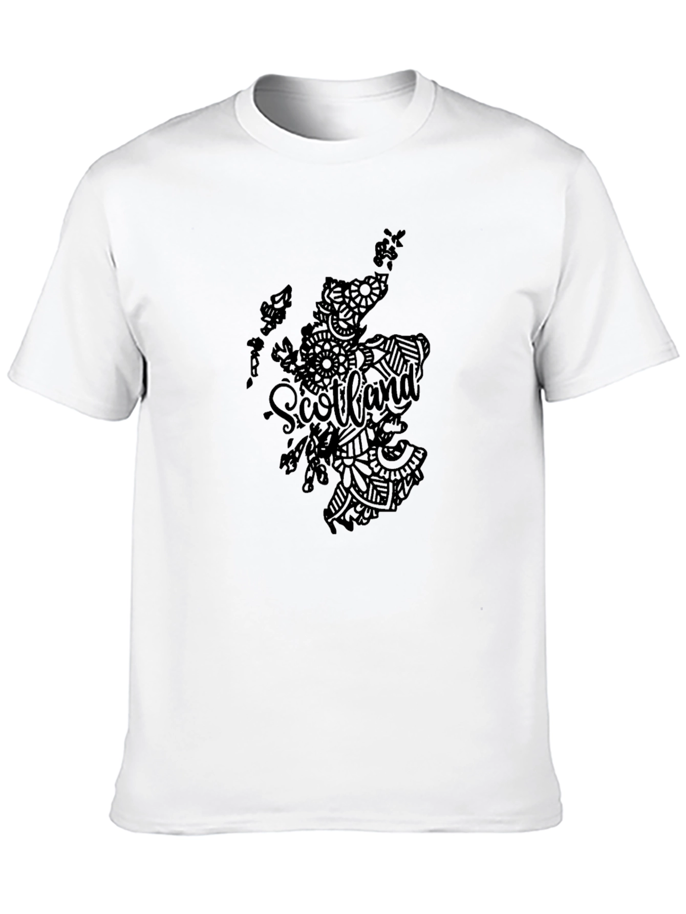 Scotland Map T-Shirt - Black Graphic Tee