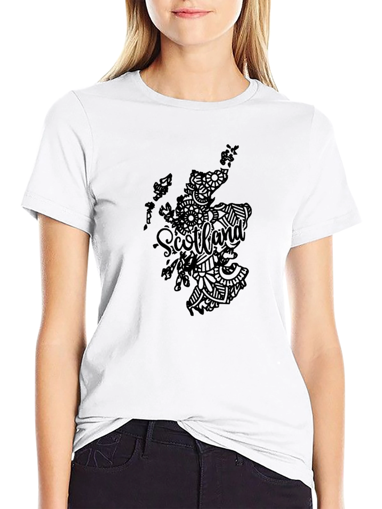 Scotland Map T-Shirt - Black Graphic Tee