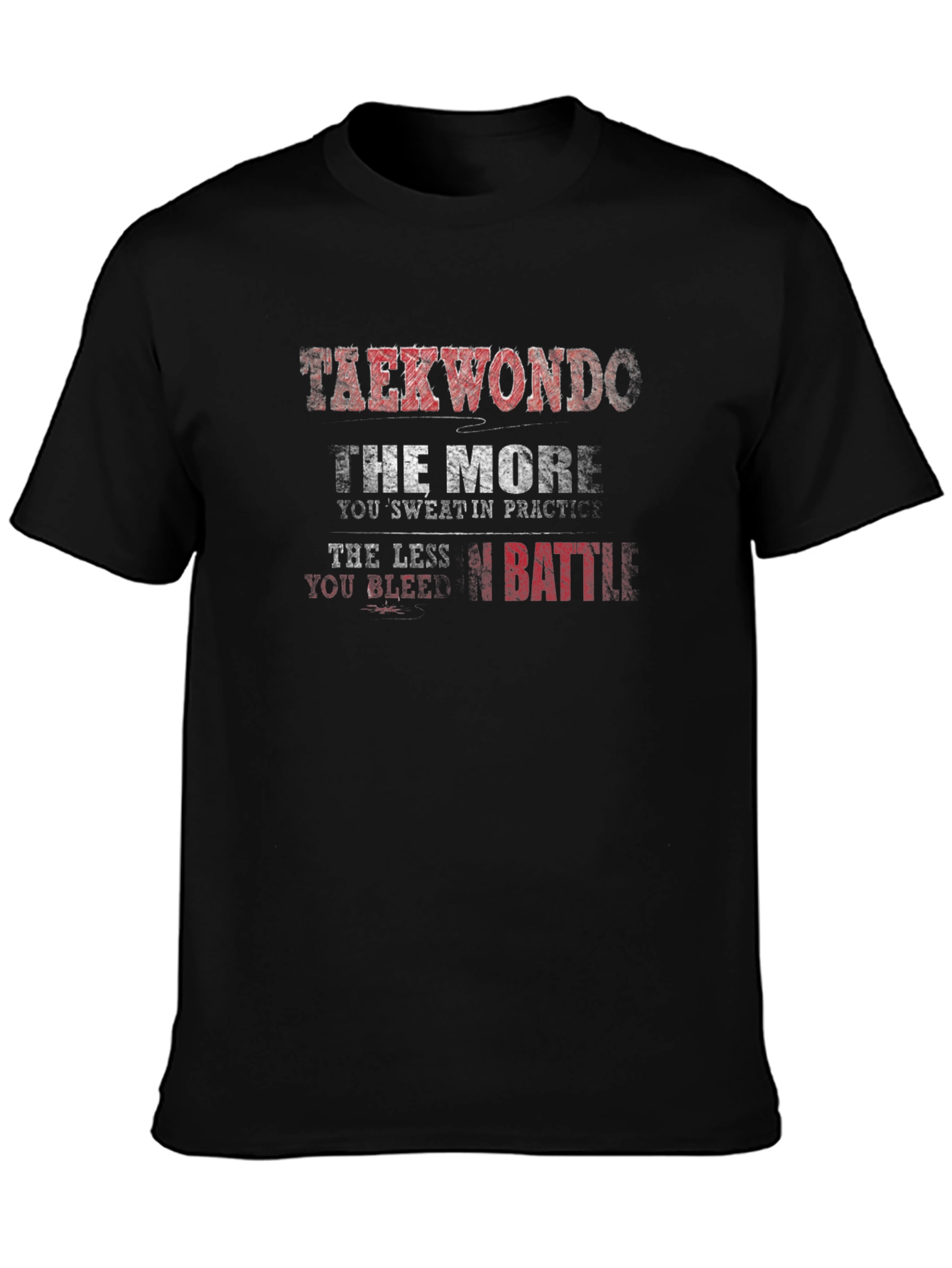 Taekwondo Practice Black T-Shirt