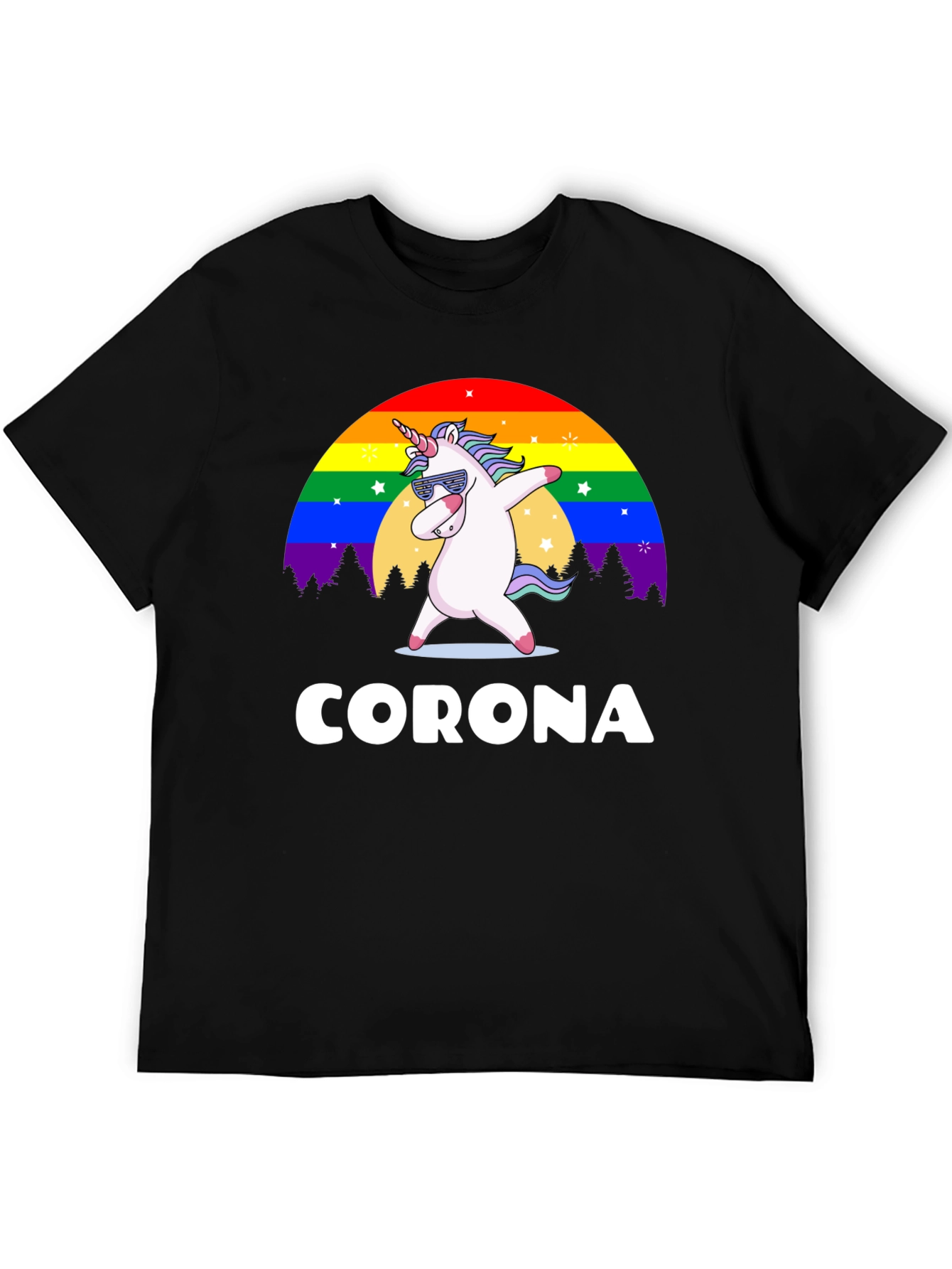 Unicorn Rainbow Corona T-Shirt