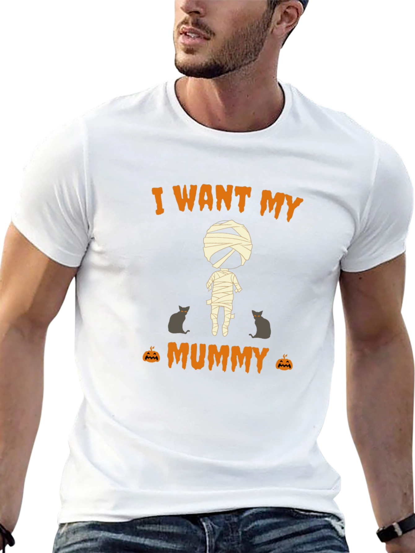 Halloween I Want My Mummy Graphic T-Shirt