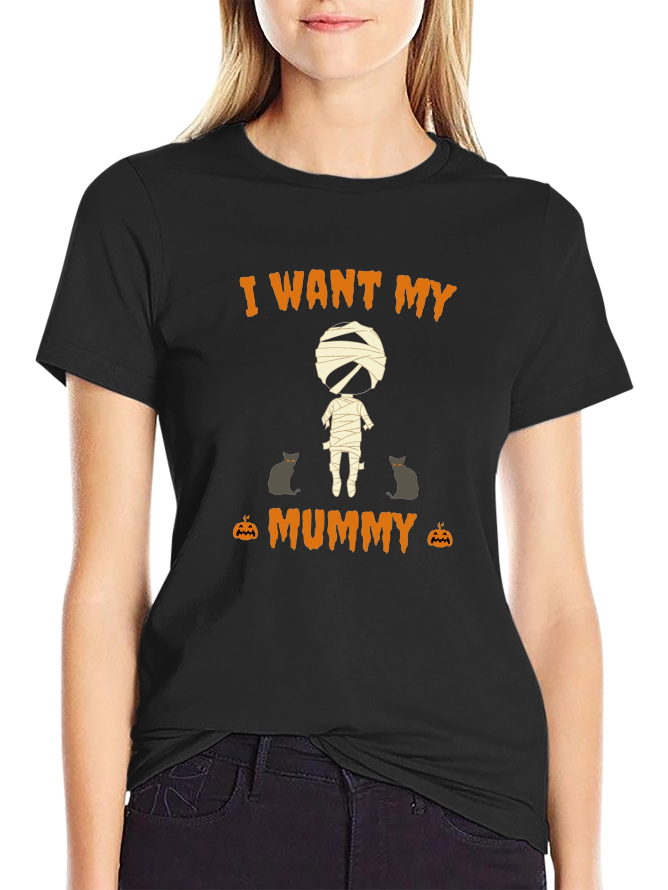 Halloween I Want My Mummy Graphic T-Shirt