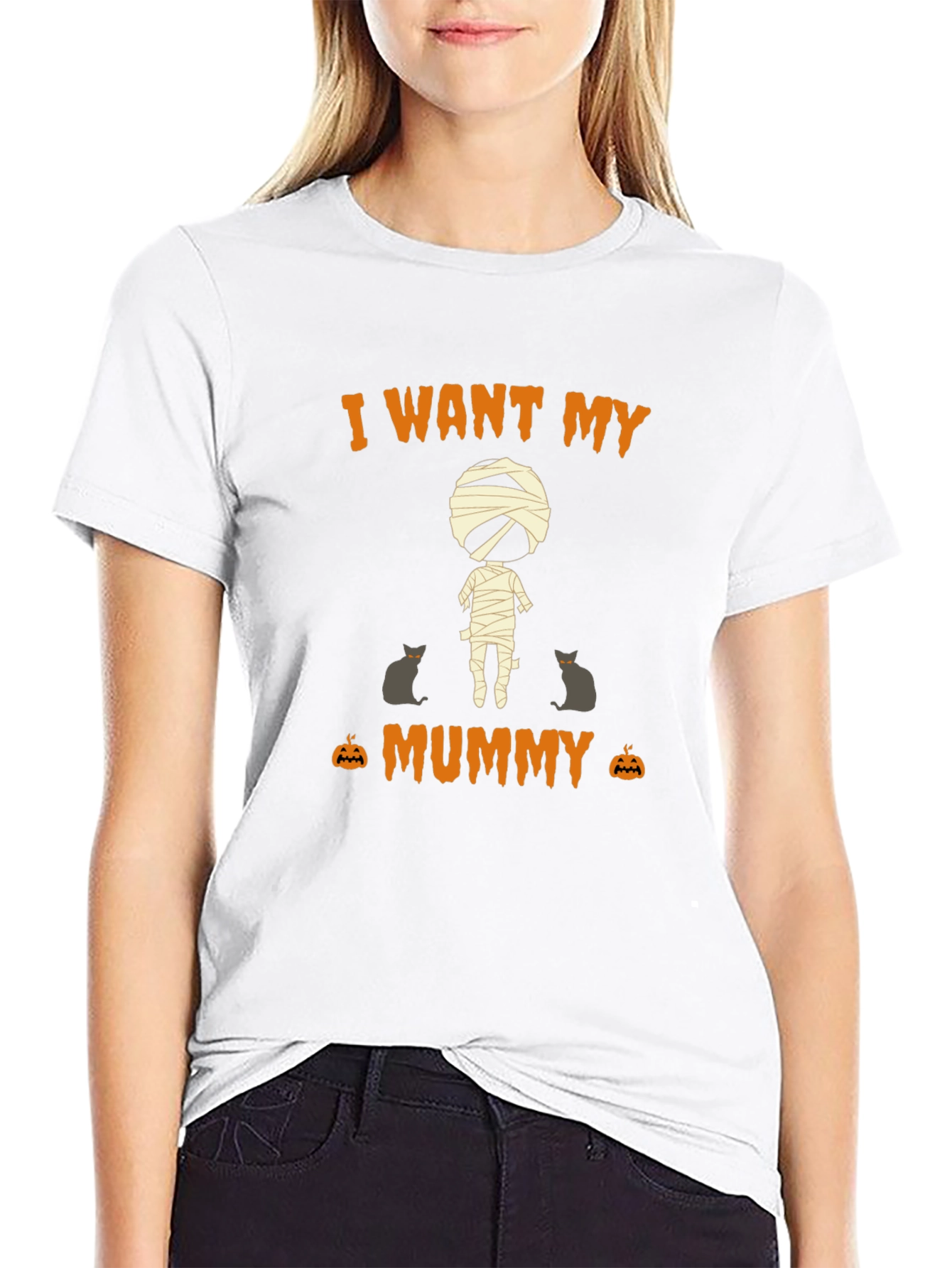 Halloween I Want My Mummy Graphic T-Shirt