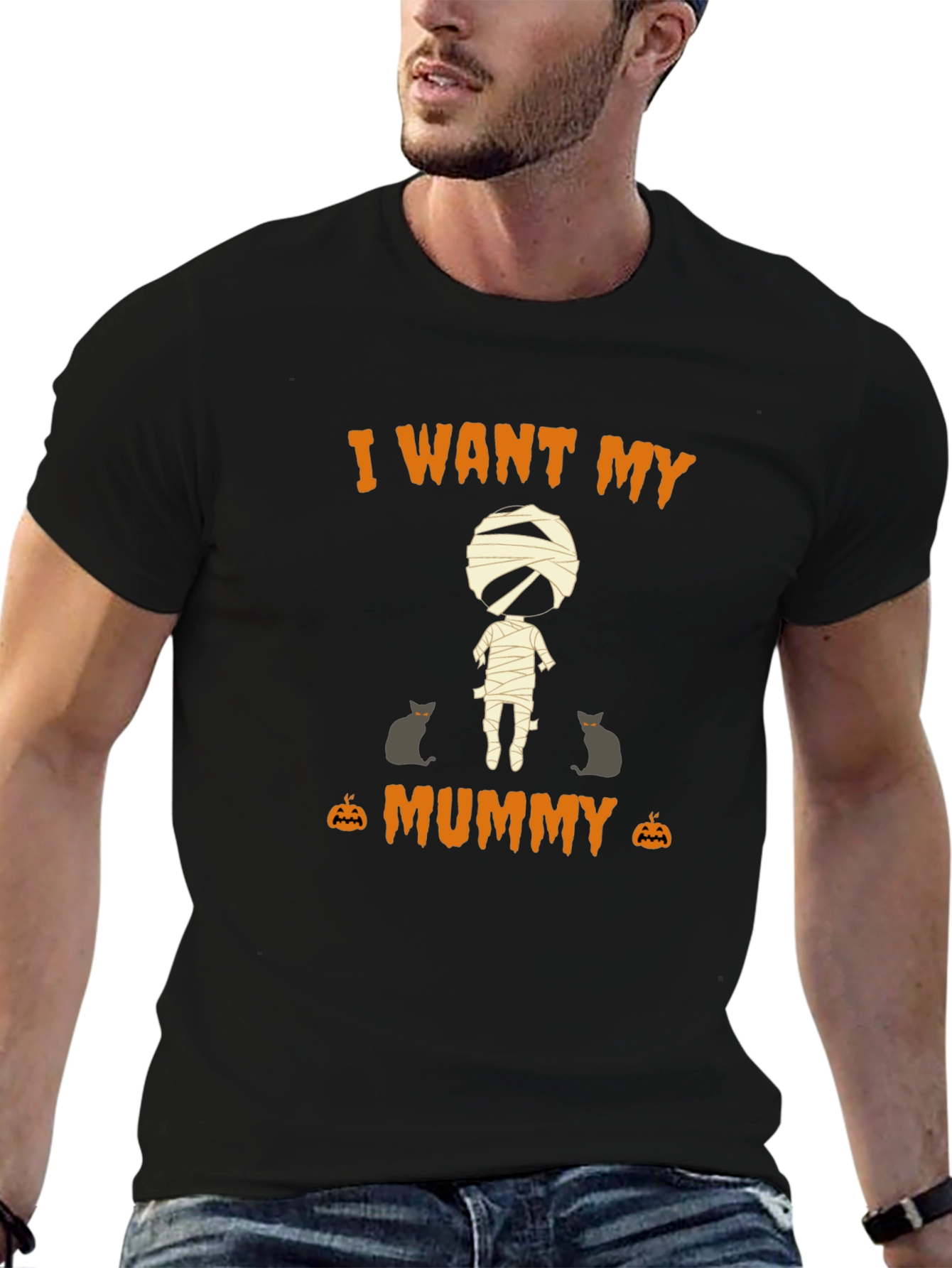 Halloween I Want My Mummy Graphic T-Shirt