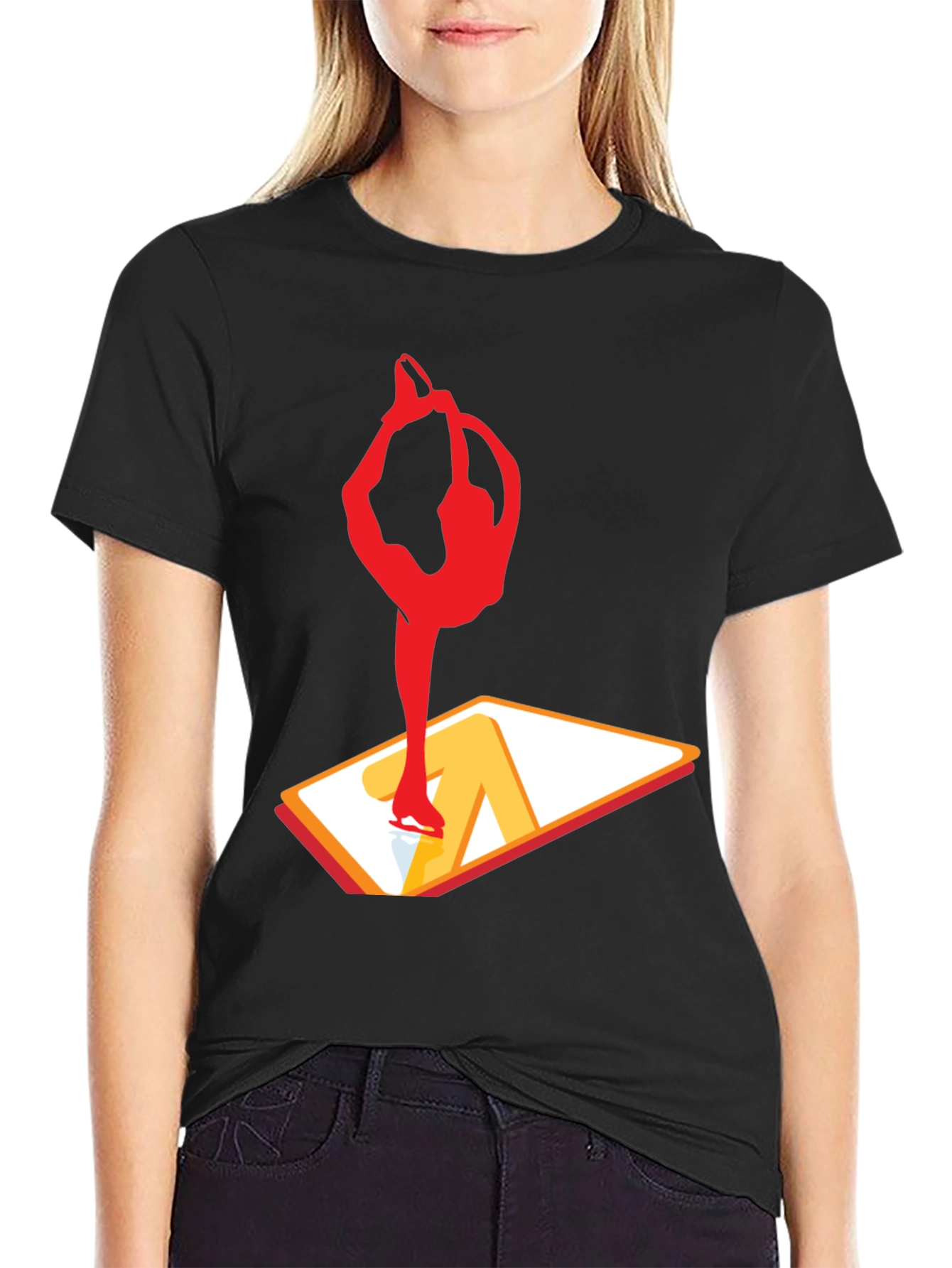 Figure Skating Graphic T-Shirt - Black