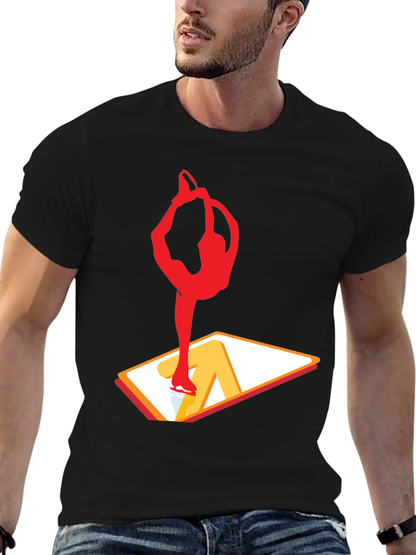 Figure Skating Graphic T-Shirt - Black