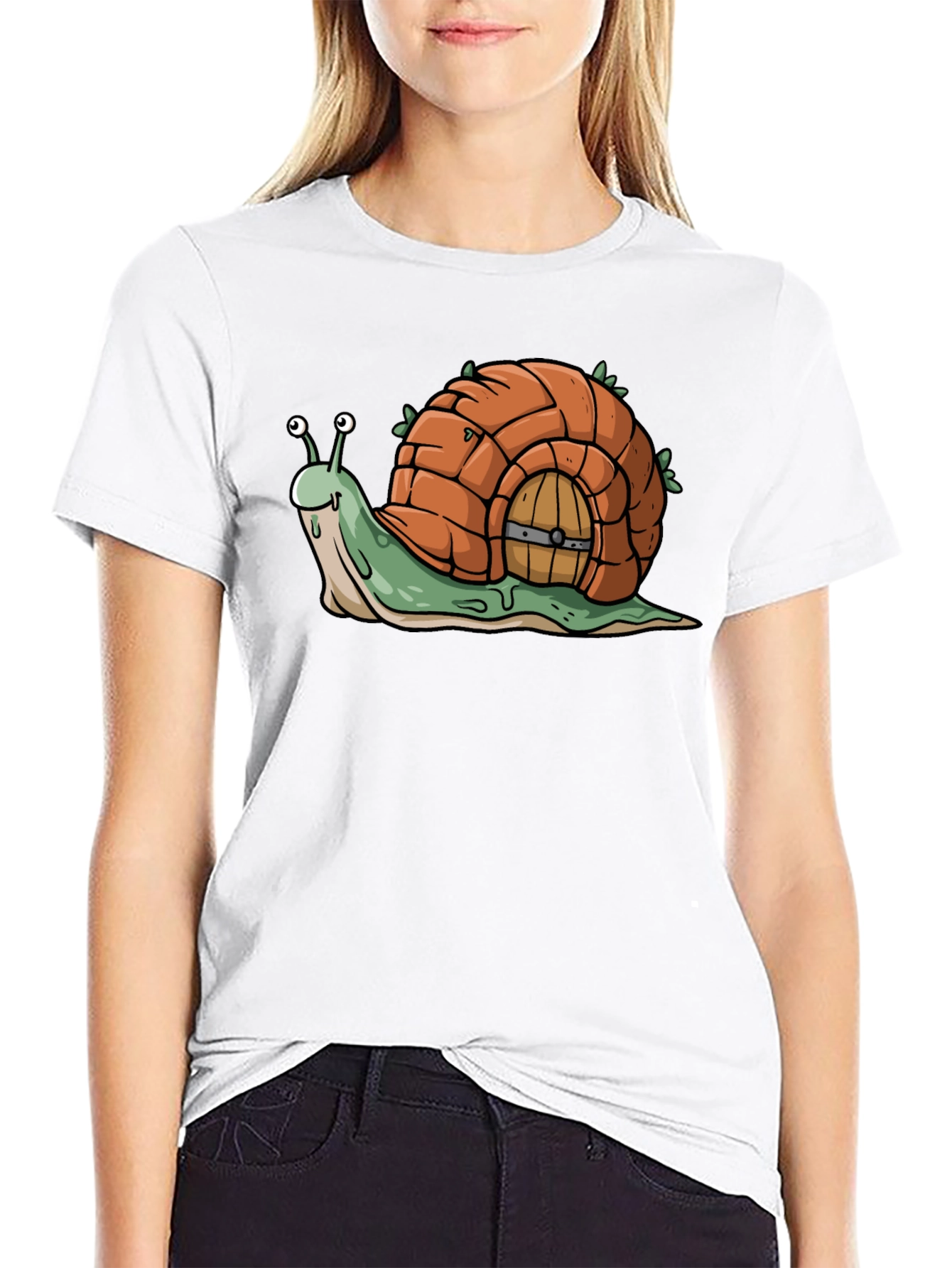 Snail House T-Shirt - Unique Cartoon Design