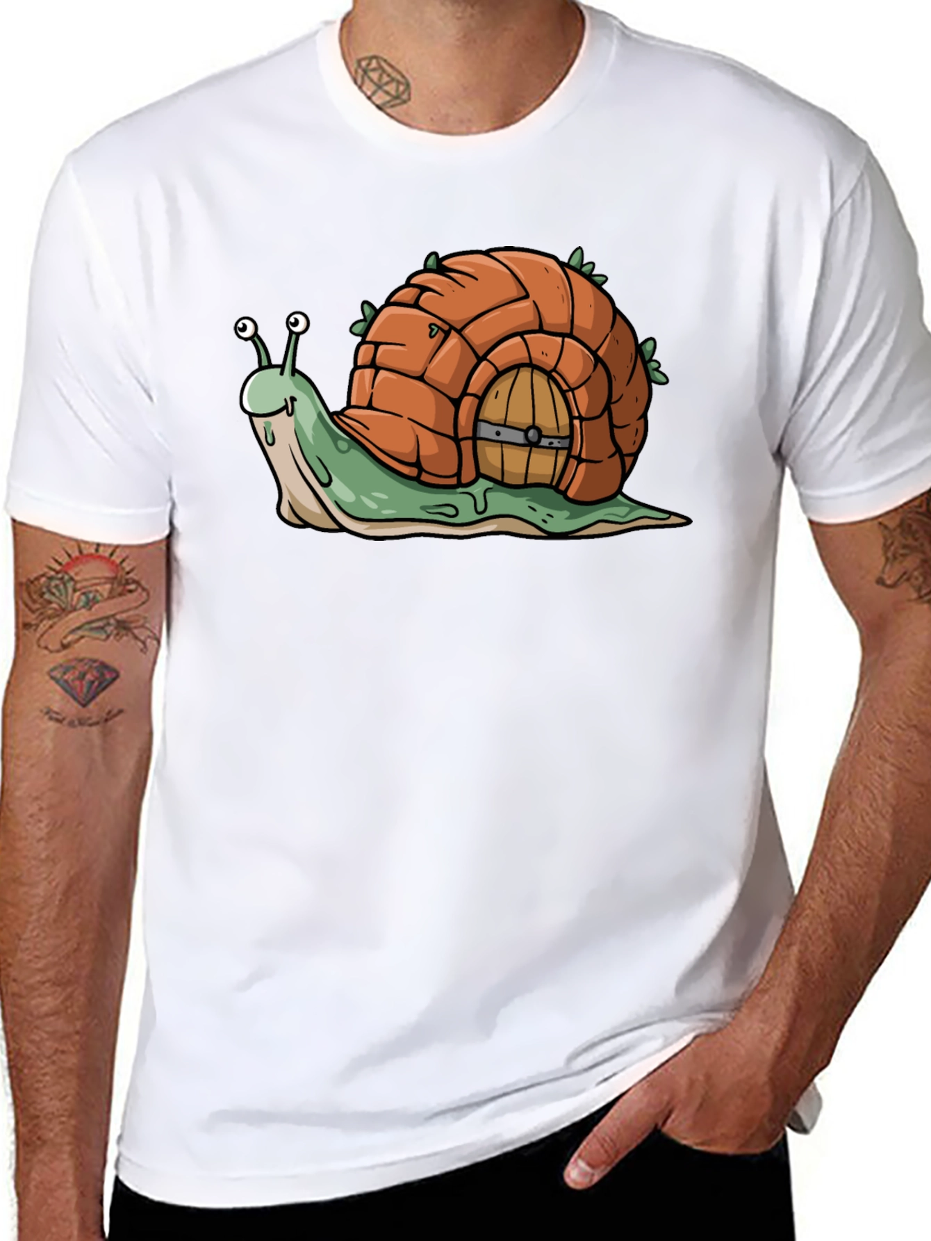 Snail House T-Shirt - Unique Cartoon Design