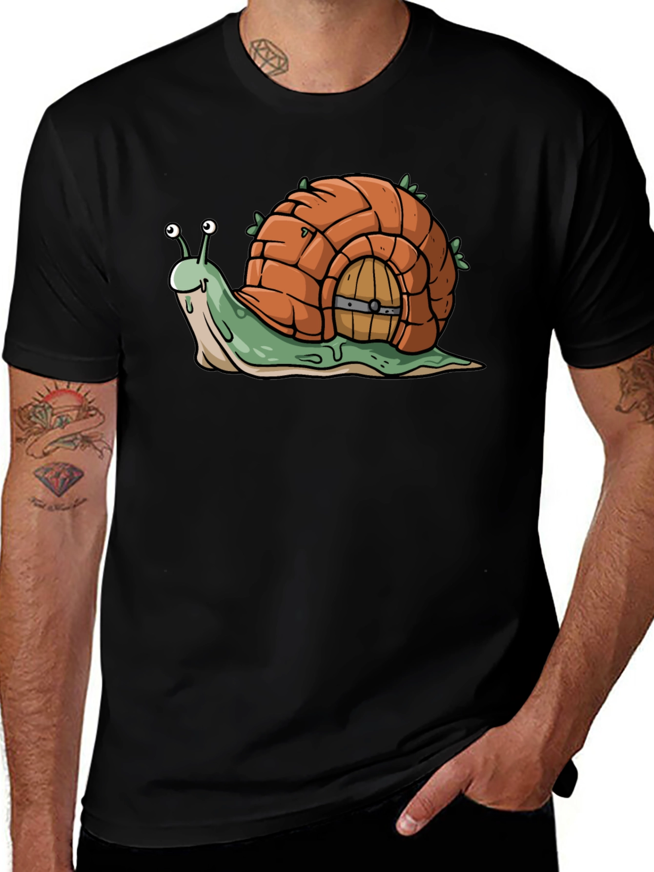 Snail House T-Shirt - Unique Cartoon Design