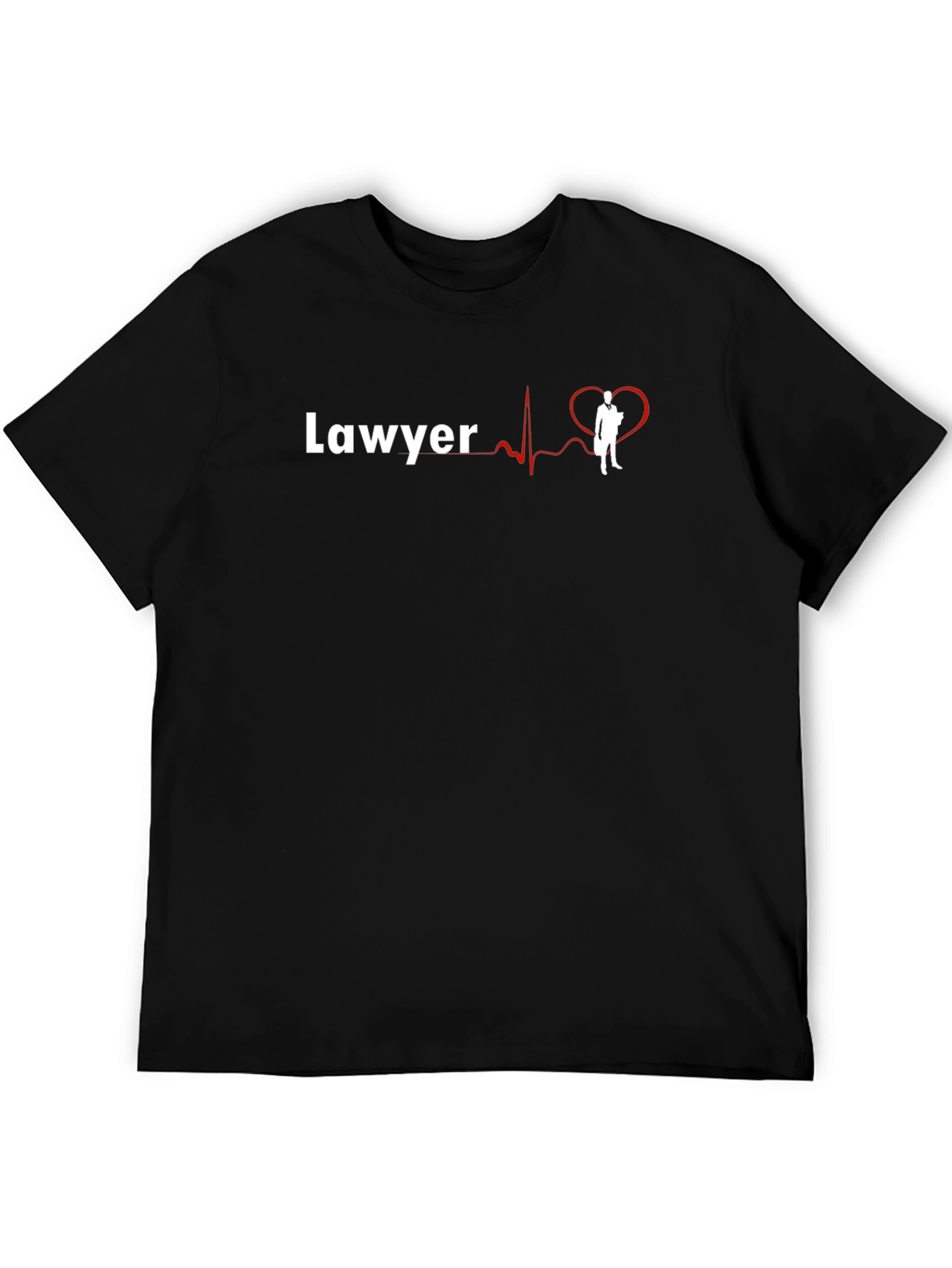 Lawyer Heartbeat Graphic Tee - Black